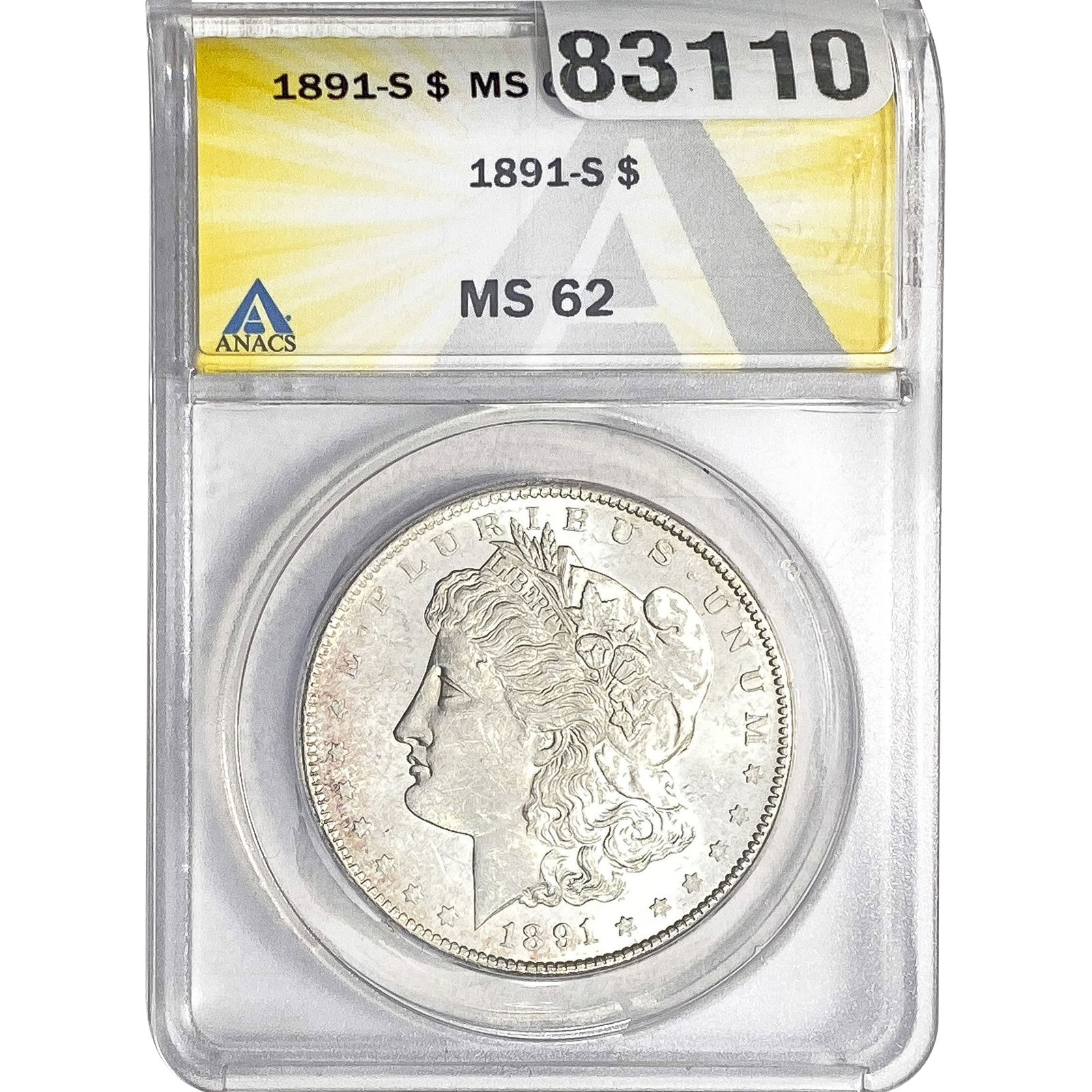 1891-S Morgan Silver Dollar ANACS MS62 (1 of 2)