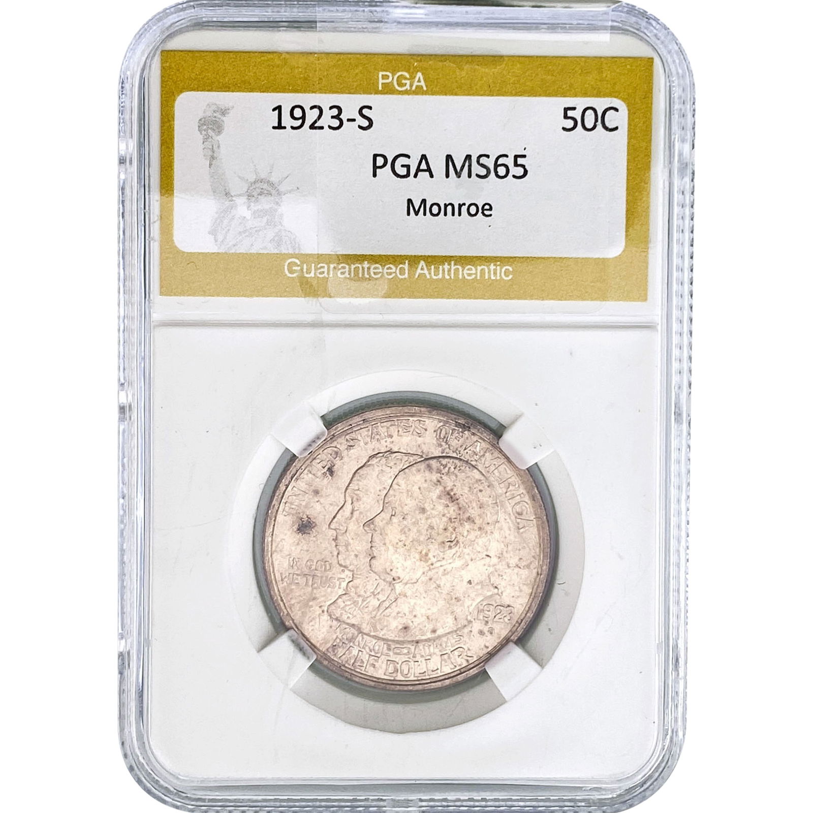 1923-S Monroe Half Dollar PGA MS65 (1 of 2)