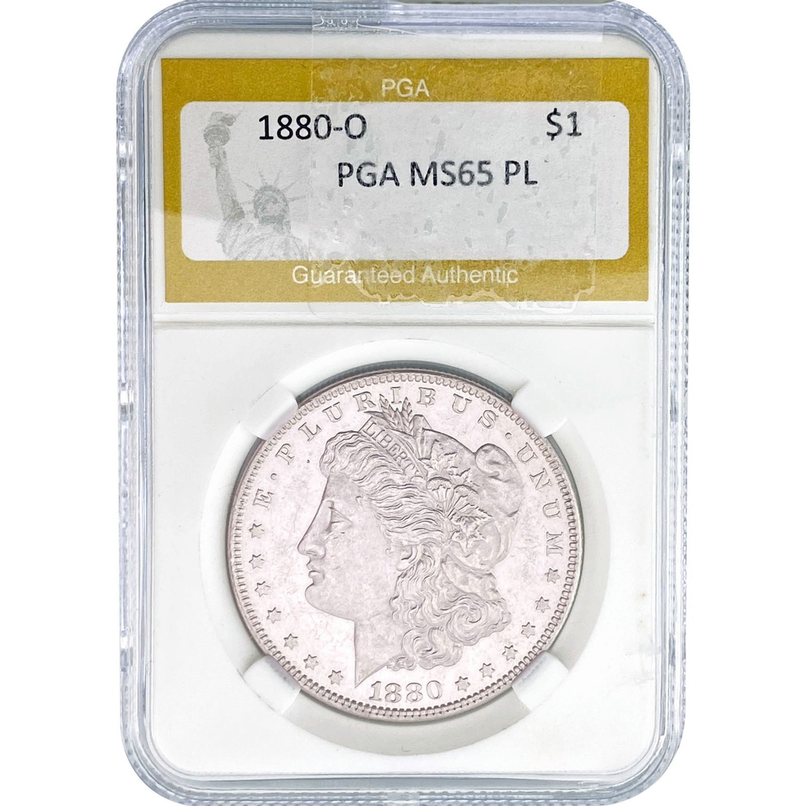 1880-O Morgan Silver Dollar PGA MS65 PL: 1880-O Morgan Silver Dollar PGA MS65 PL