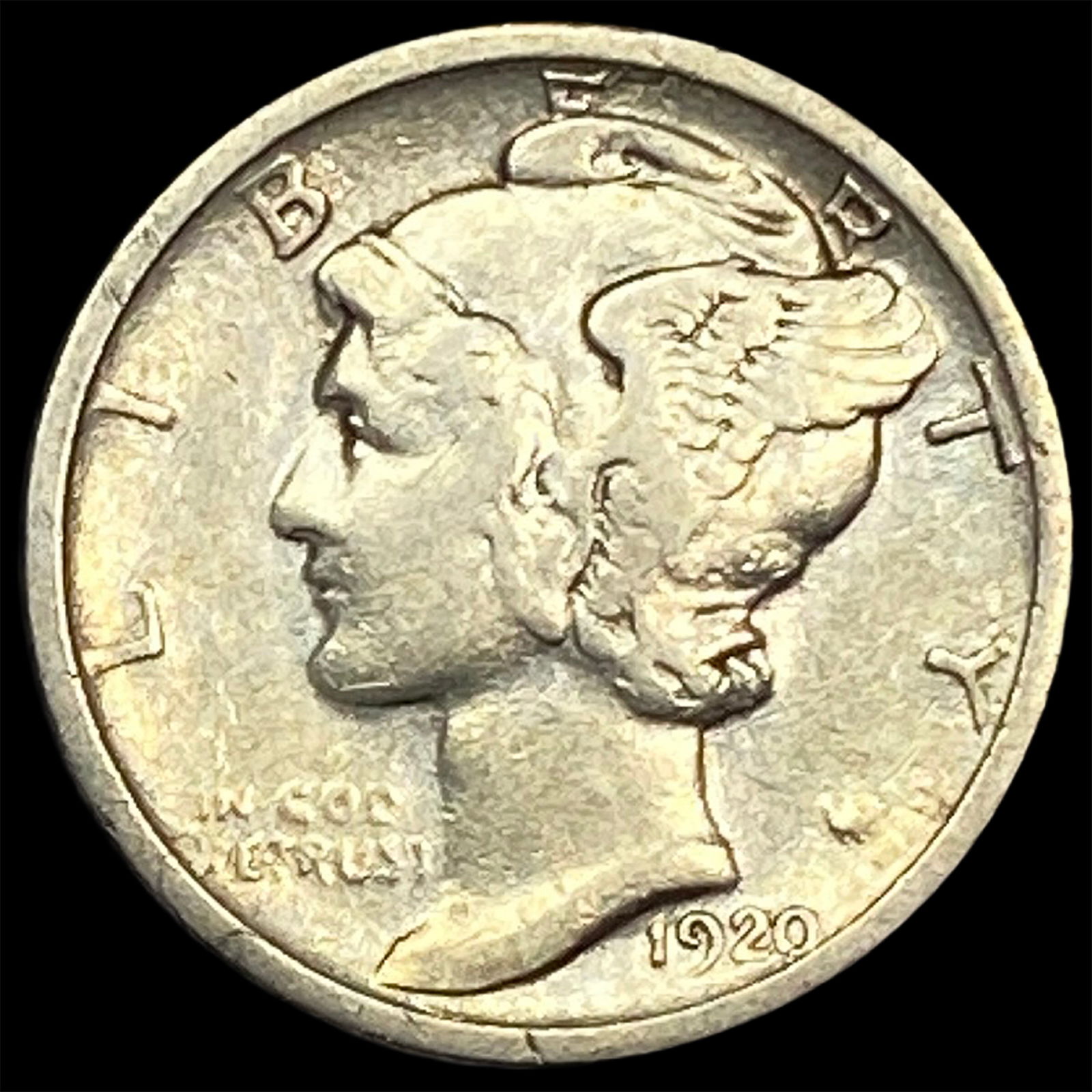 1920-S Silver Mercury Dime NEARLY UNCIRCULATED (1 of 2)