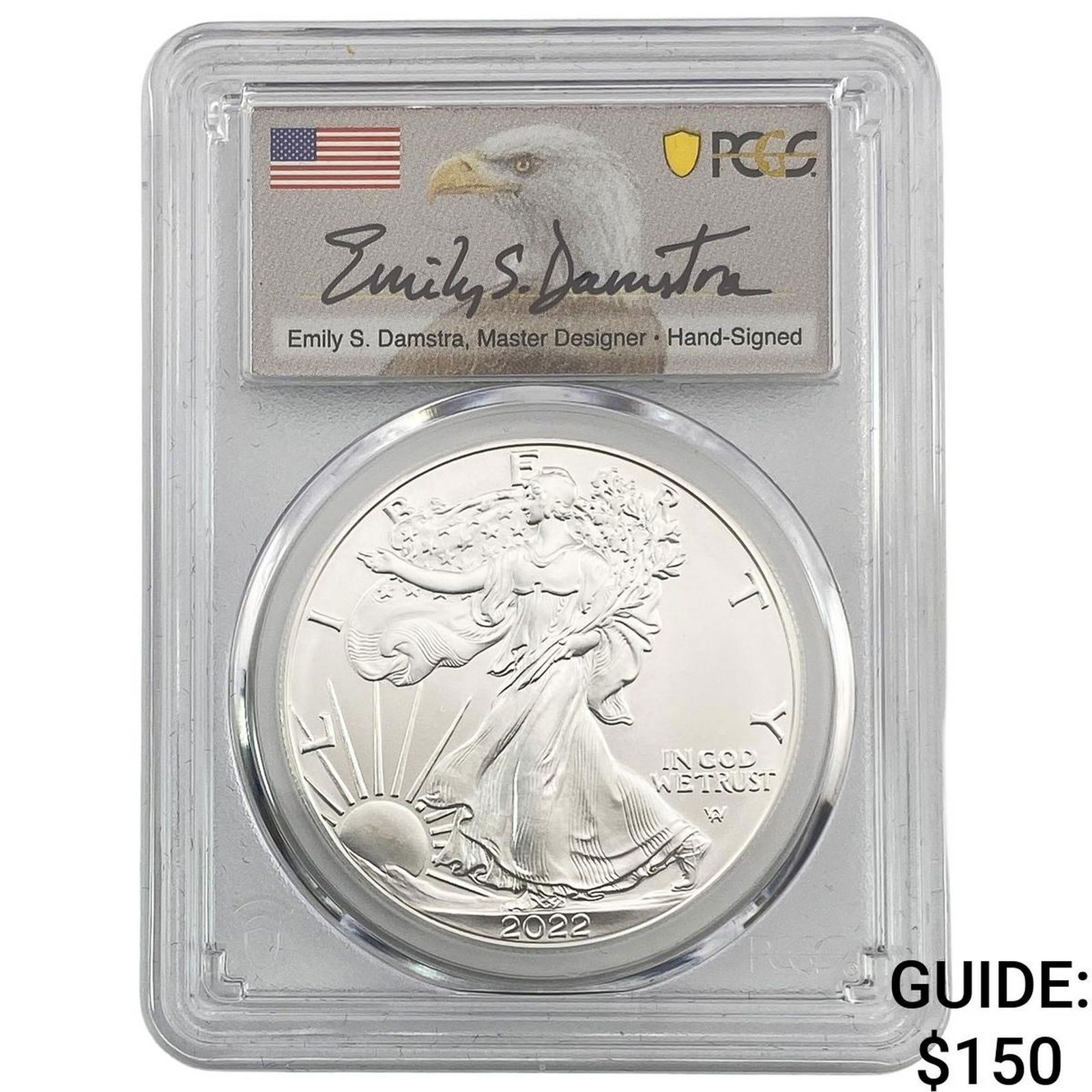 2022 Silver Eagle PCGS SP70 Burnished/Signed (1 of 3)