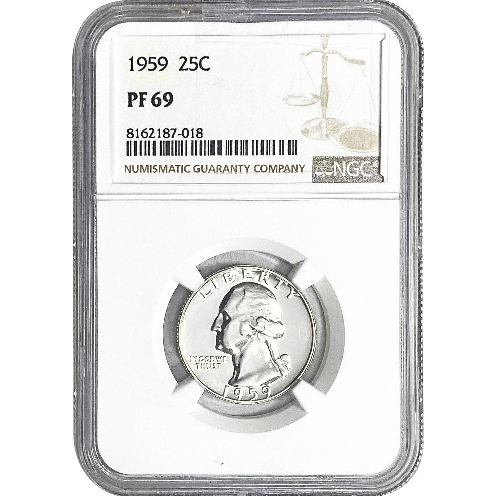 1959 Washington Silver Quarter NGC PF69: 1959 Washington Silver Quarter NGC PF69