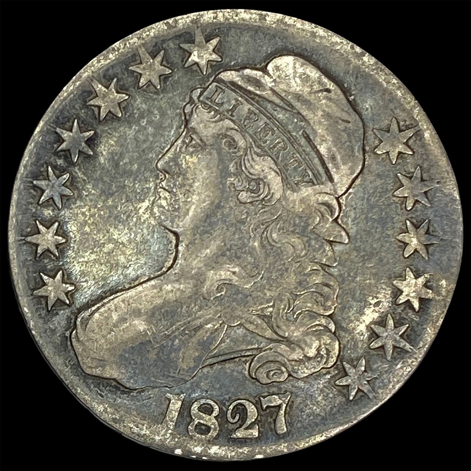 1827 Capped Bust Half Dollar LIGHTLY CIRCULATED (1 of 2)