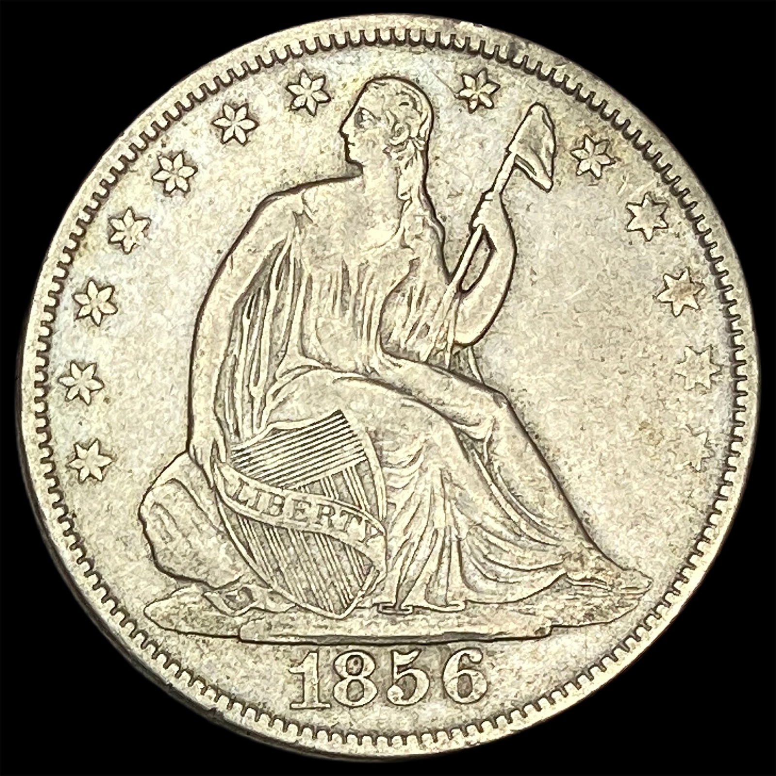 1856 Seated Liberty Half Dollar NEARLY UNCIRCULATED (1 of 2)