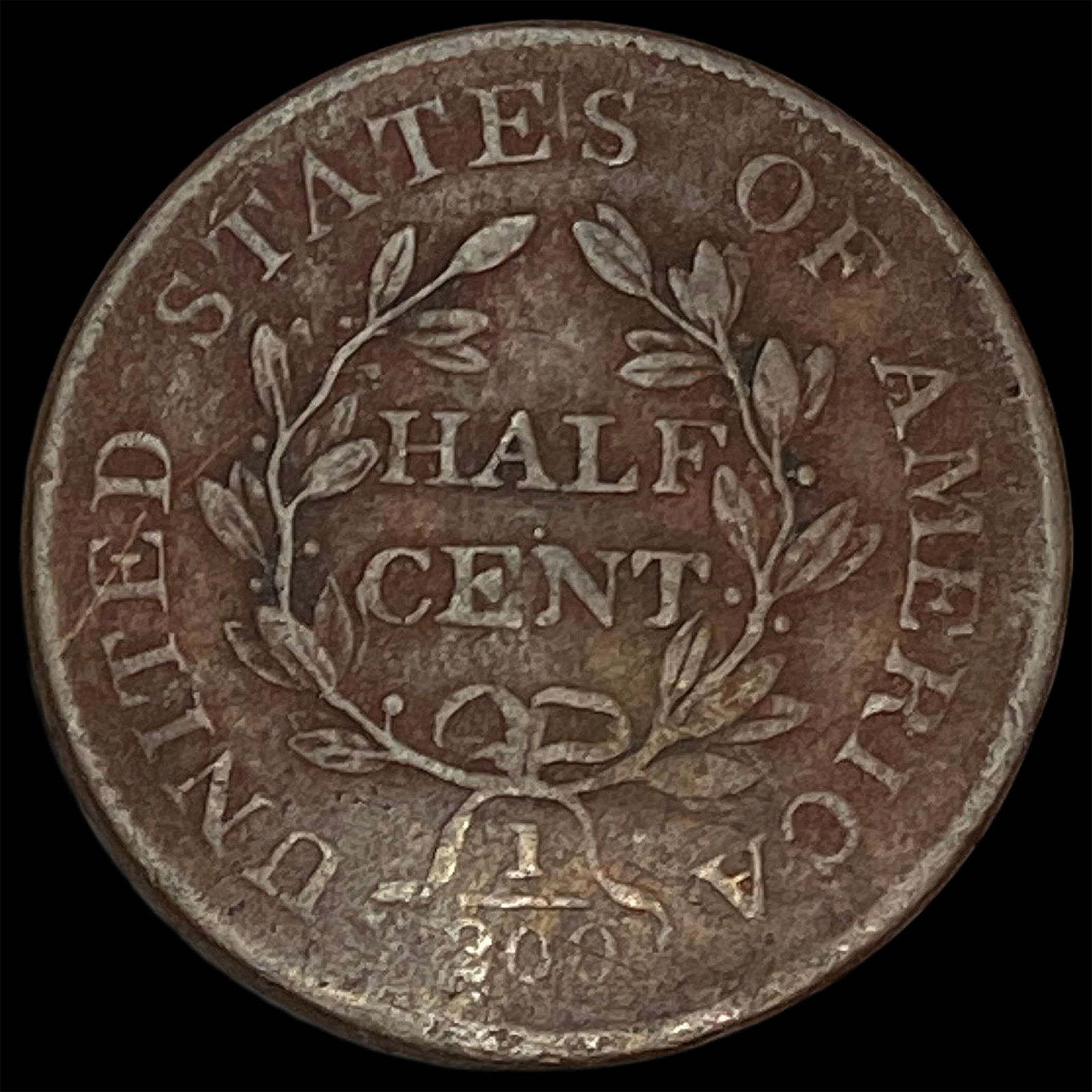 1806 Copper Half Cent NEARLY UNCIRCULATED - 2