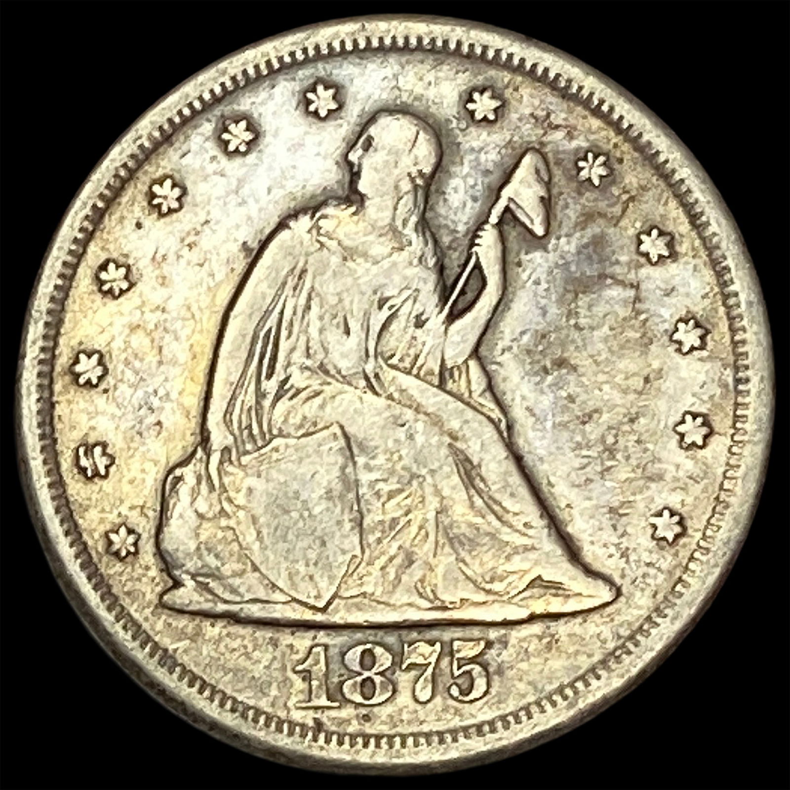 1875-CC Silver Twenty Cents NEARLY UNCIRCULATED (1 of 2)