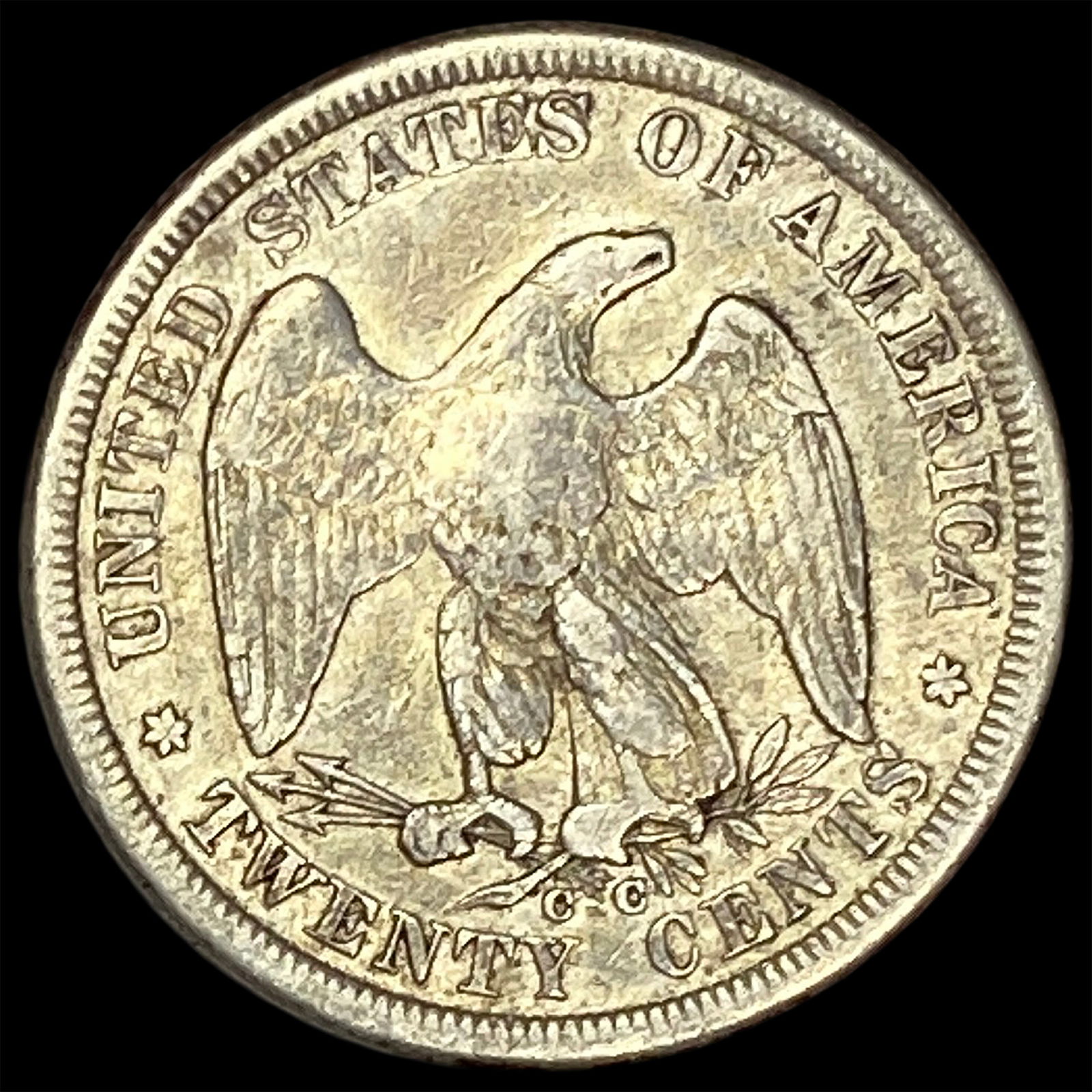 1875-CC Silver Twenty Cents NEARLY UNCIRCULATED - 2