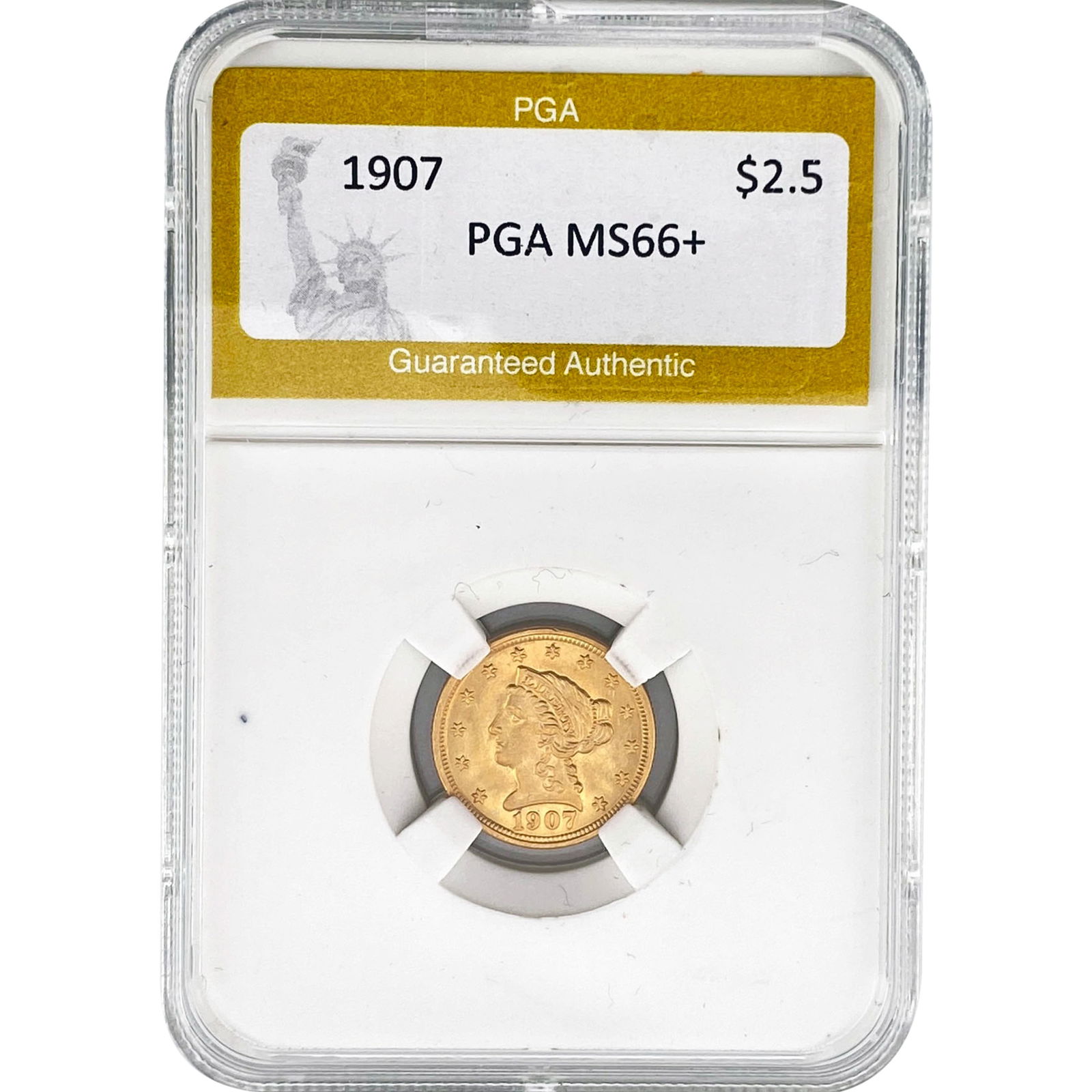 1907 $2.50 Gold Quarter Eagle PGA MS66+ (1 of 2)