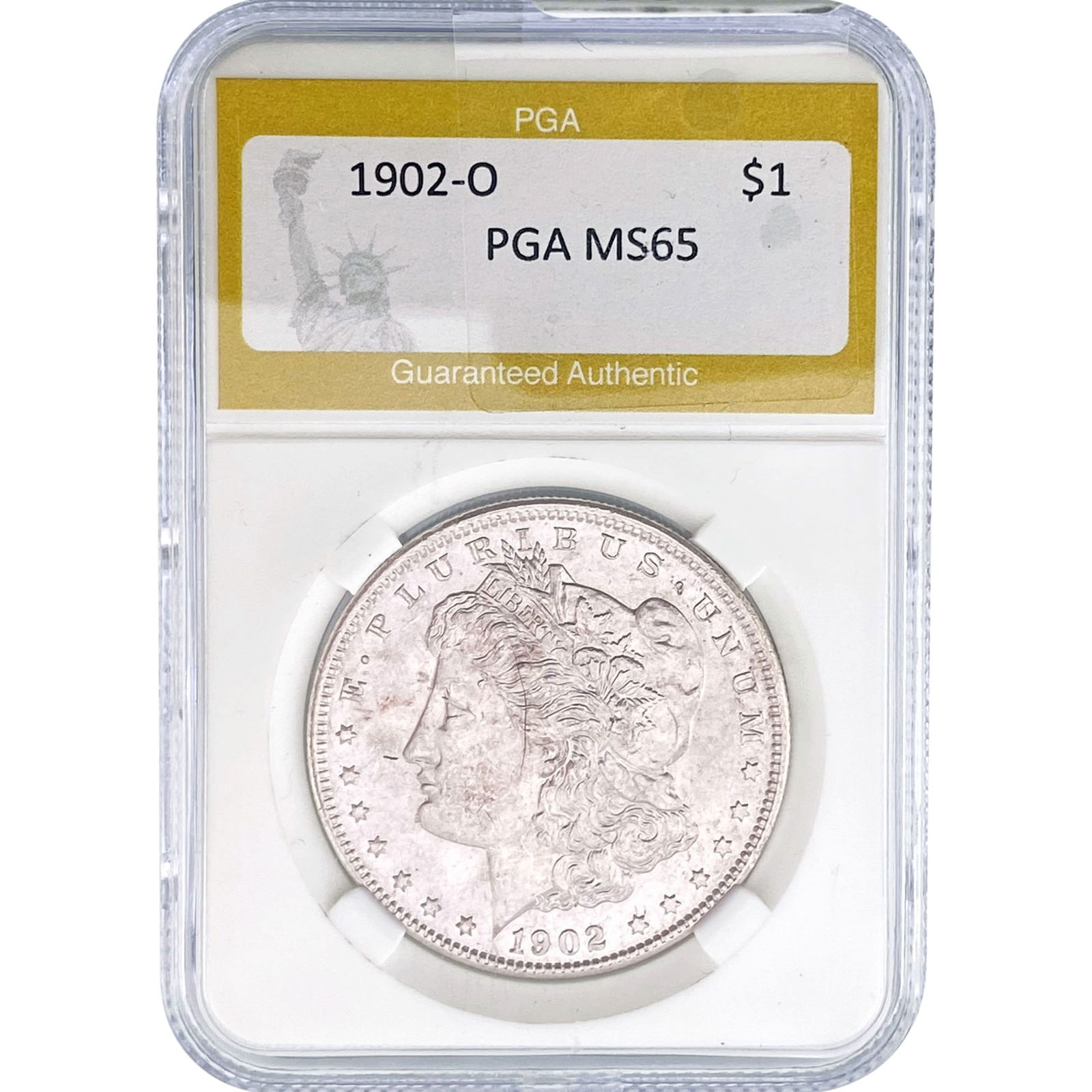 1902-O Morgan Silver Dollar PGA MS65: 1902-O Morgan Silver Dollar PGA MS65