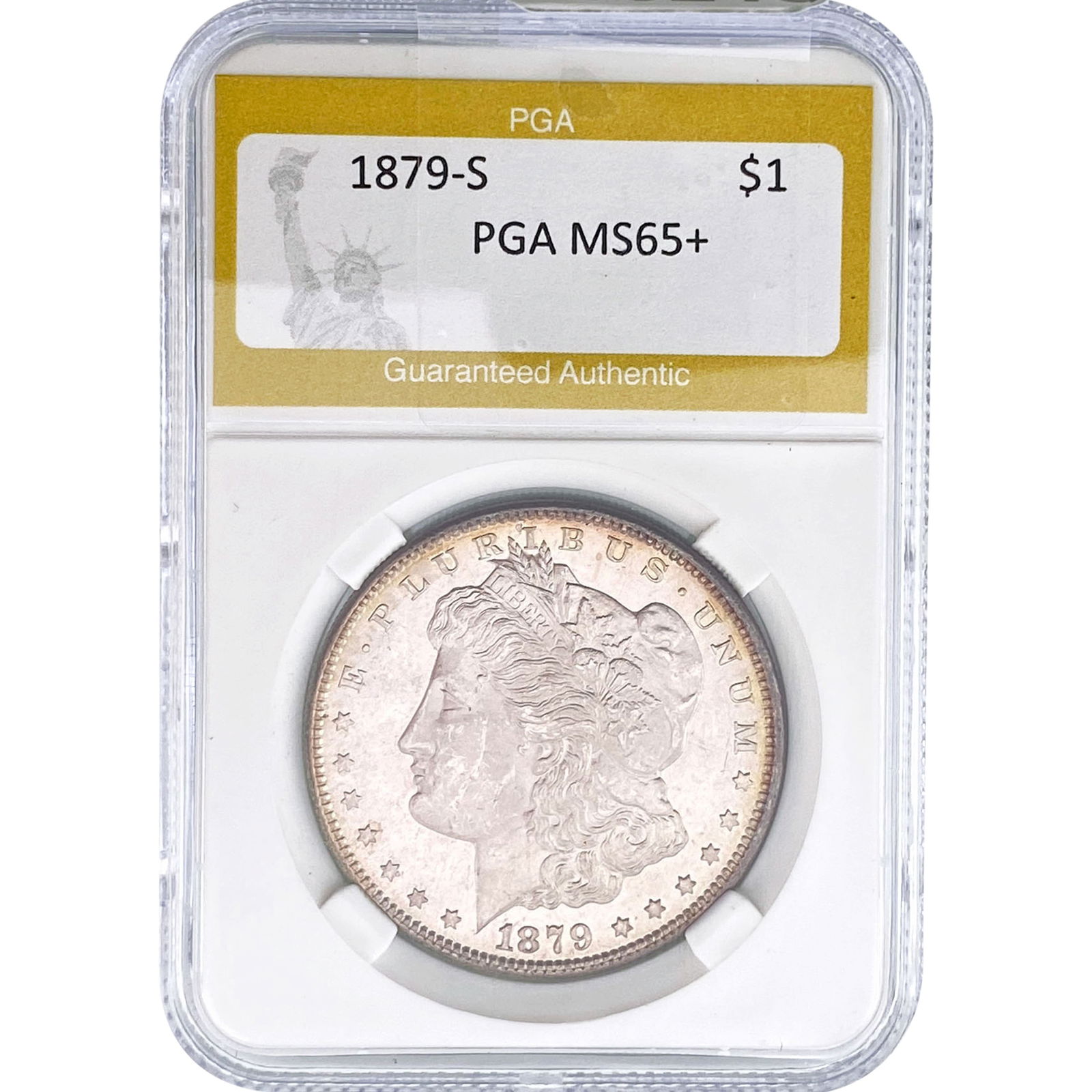 1879-S Morgan Silver Dollar PGA MS65+: 1879-S Morgan Silver Dollar PGA MS65+