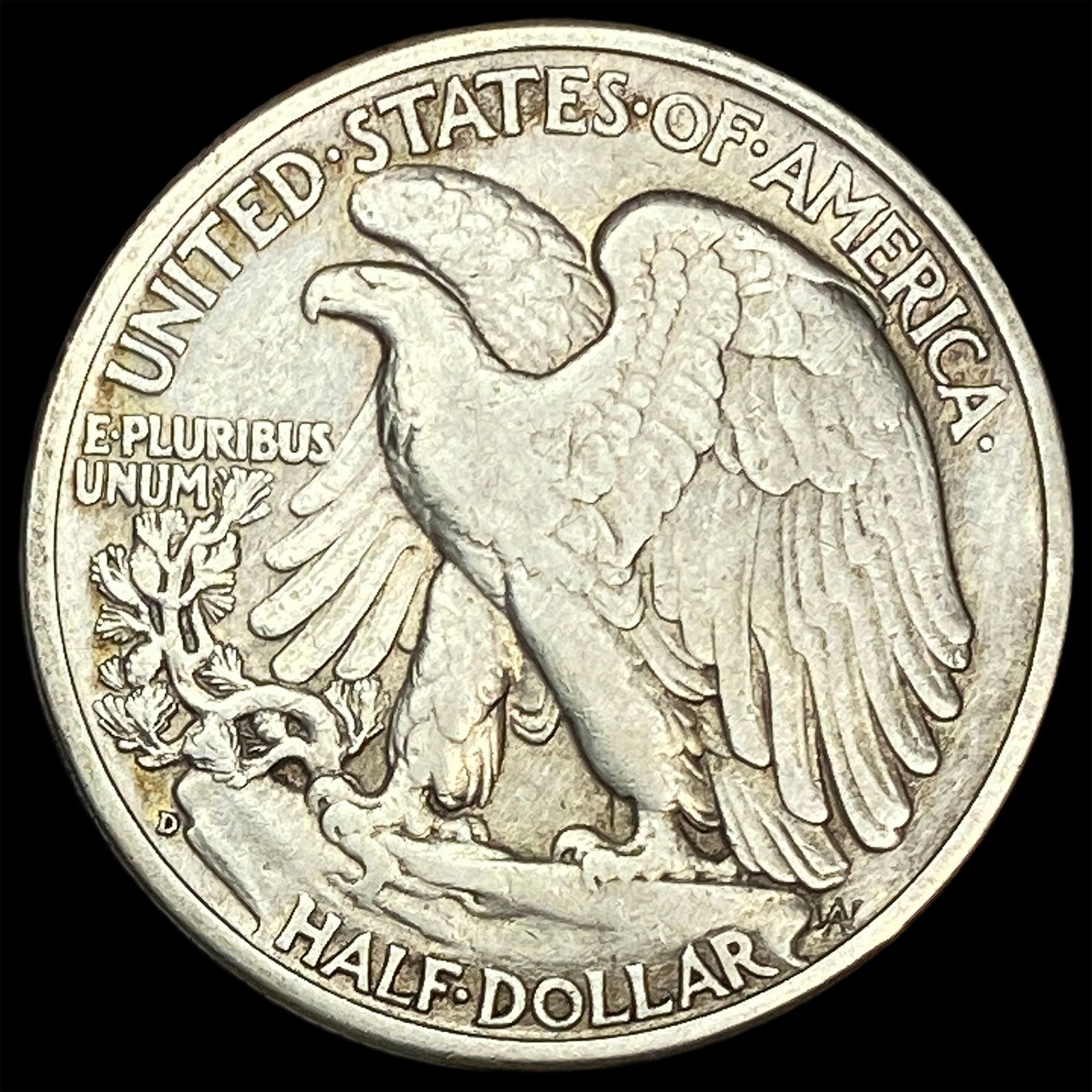 1938-D Silver Walking Liberty Half Dollar NEARLY UNCIRCULATED - 2