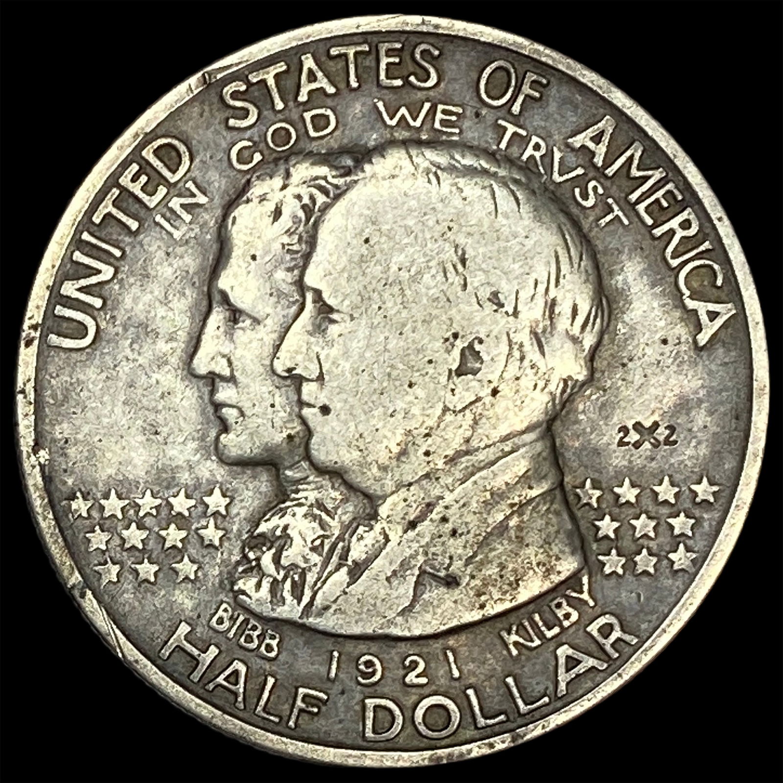 1921 Silver Half Dollar Alabama Centennial ABOUT UNCIRCULATED (1 of 2)