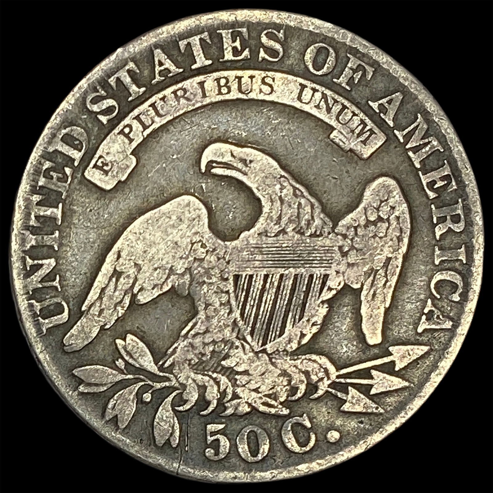 1833 Silver Capped Bust Half Dollar LIGHTLY CIRCULATED - 2