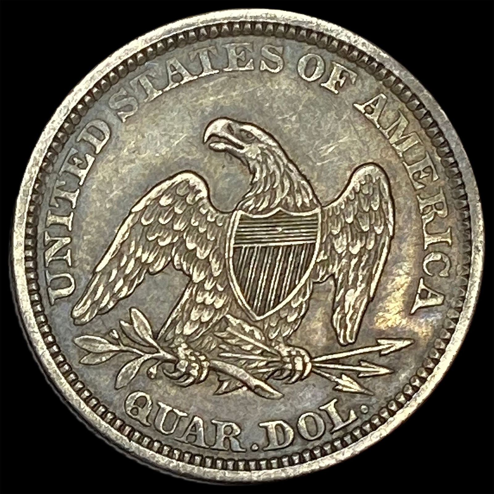 1861 Seated Liberty Quarter NEARLY UNCIRCULATED - 2