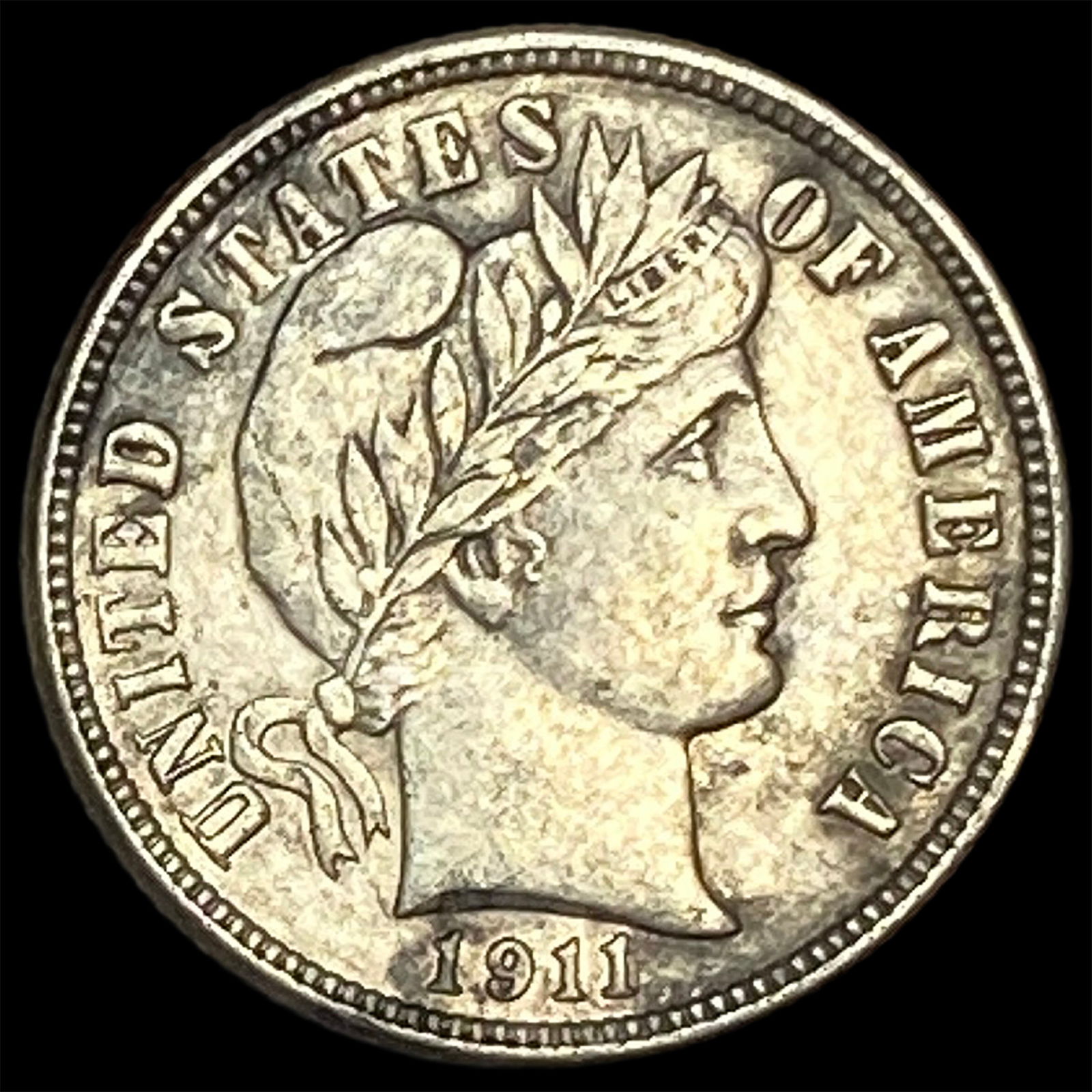 1911-D Silver Barber Dime CLOSELY UNCIRCULATED (1 of 2)