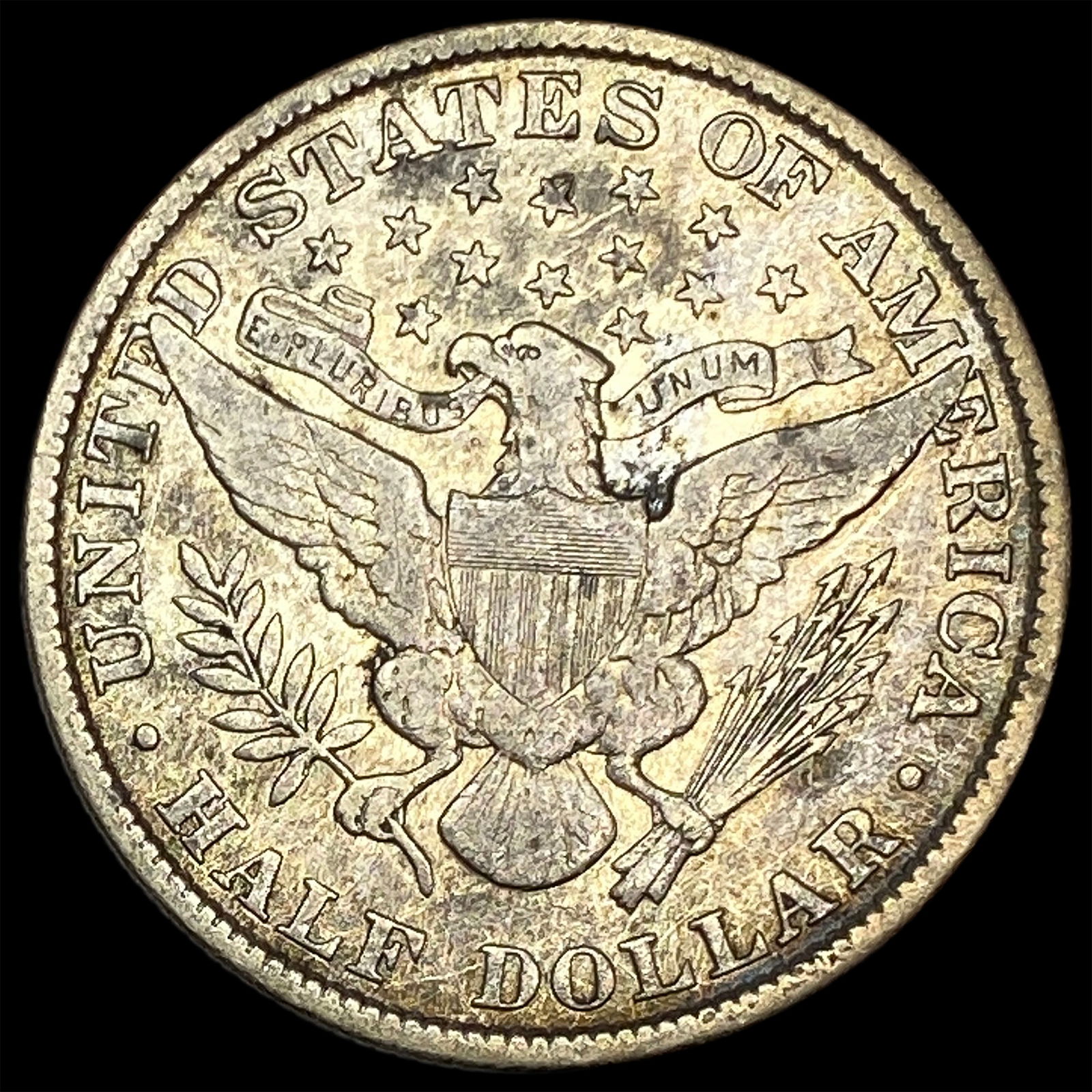 1907-S Silver Barber Half Dollar LIGHTLY CIRCULATED - 2