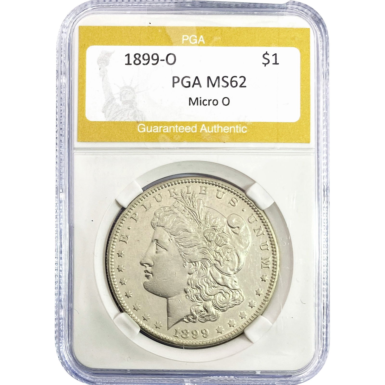 1899-O Morgan Silver Dollar PGA MS62 Micro O: 1899-O Morgan Silver Dollar PGA MS62 Micro O