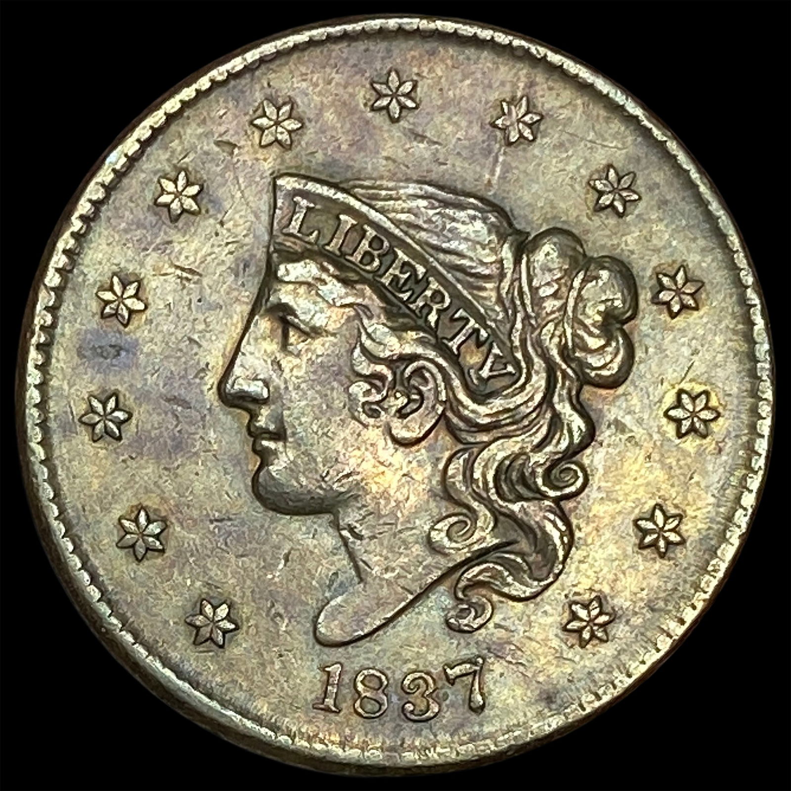 1837 Coronet Head Large Cent CLOSELY UNCIRCULATED (1 of 2)