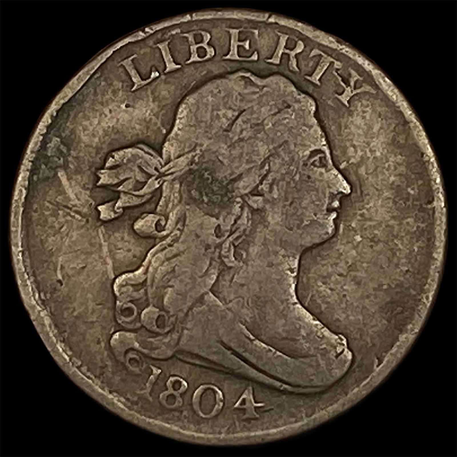 1804 Copper Half Cent LIGHTLY CIRCULATED (1 of 2)