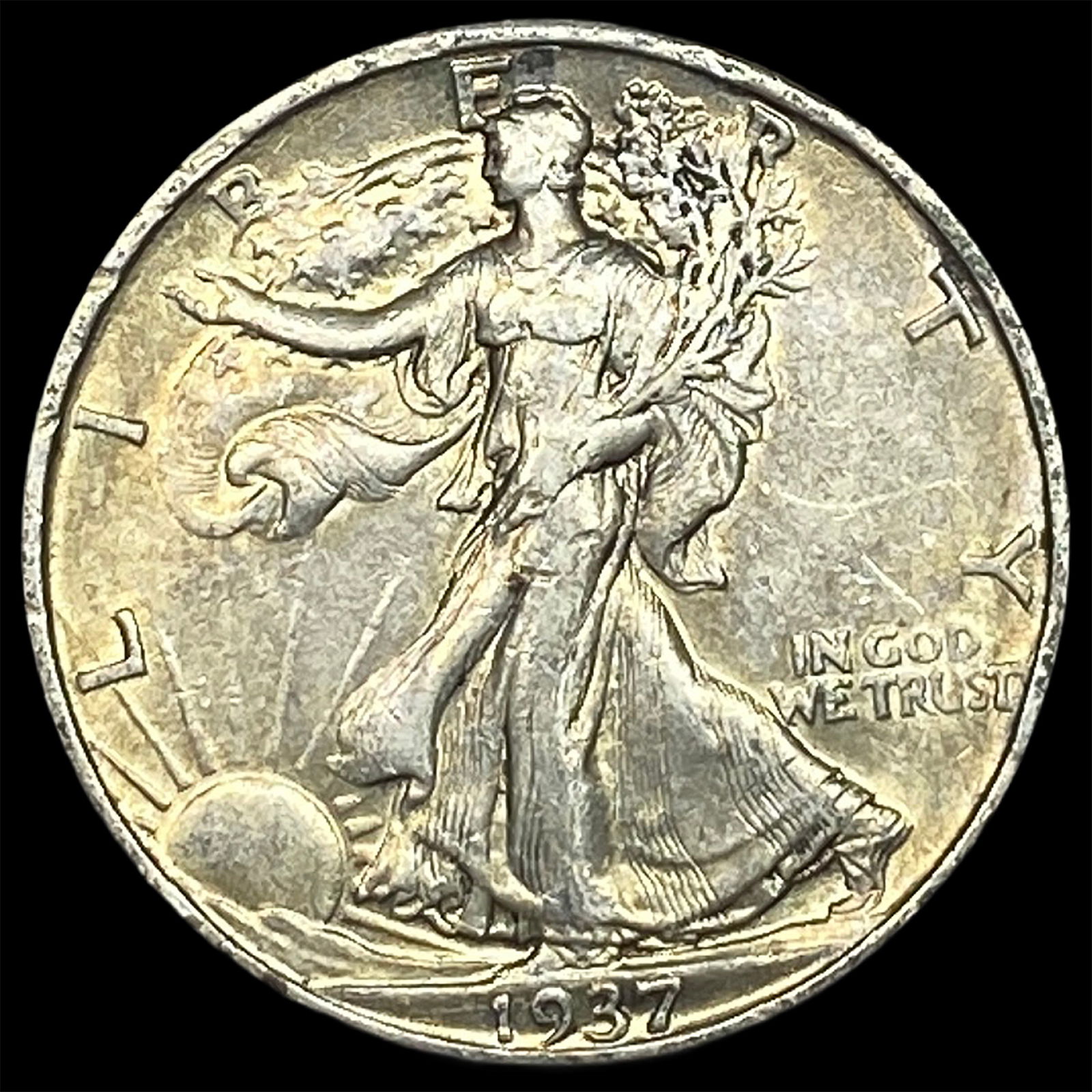 1937-S Silver Walking Liberty Half Dollar CLOSELY UNCIRCULATED (1 of 2)