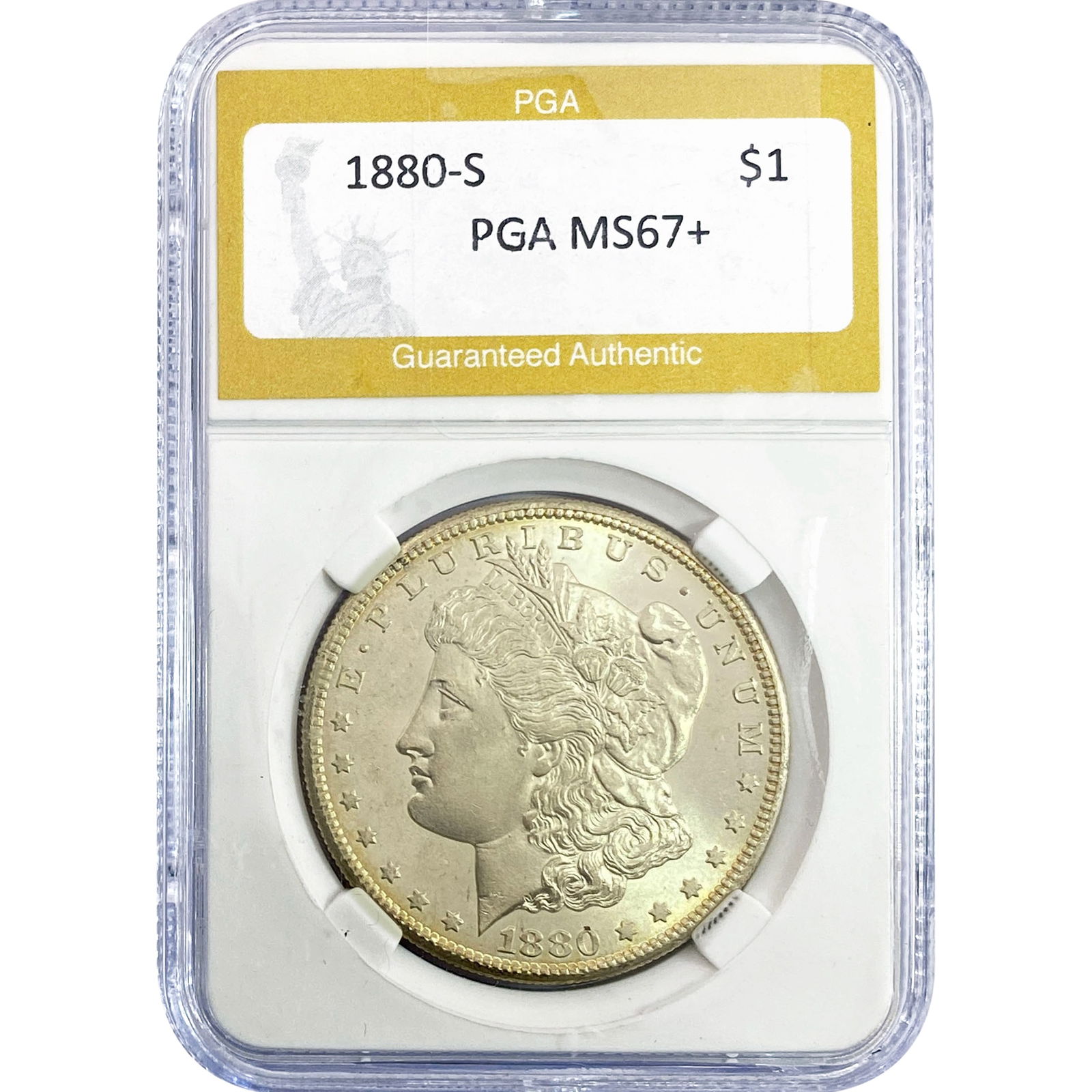 1880-S Morgan Silver Dollar PGA MS67+ (1 of 2)