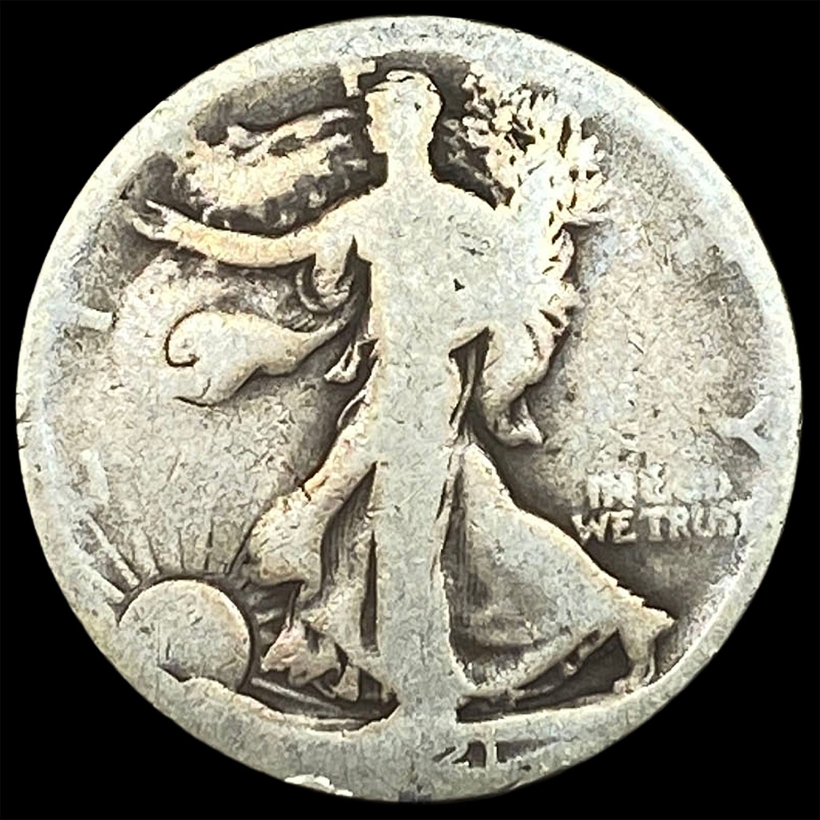 Walking Liberty Half Dollar 1917. NICELY CIRCULATED: Walking Liberty Half Dollar 1917. NICELY CIRCULATED