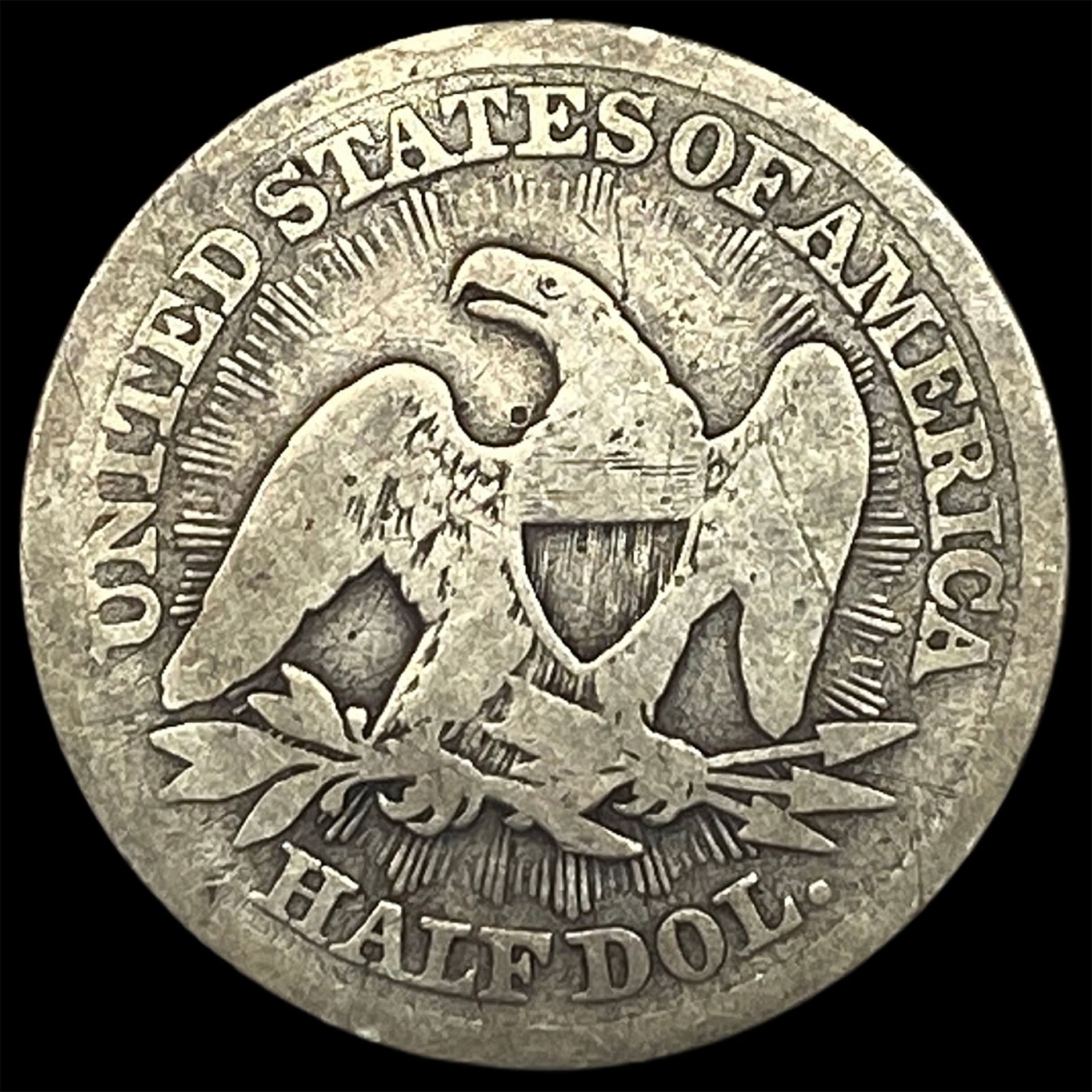 1853 Arrows Seated Liberty Half Dollar NICELY CIRCULATED - 2