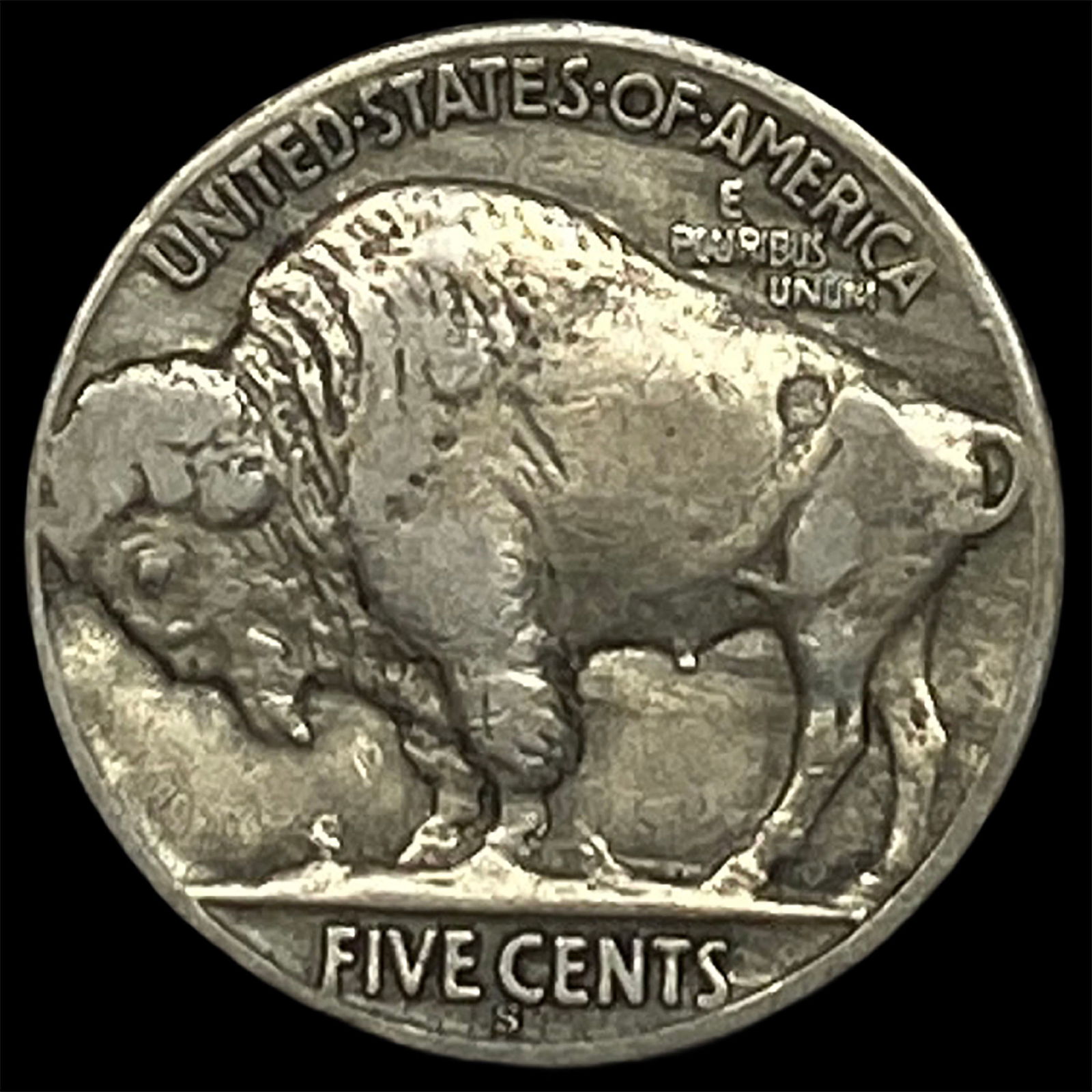 1920-S Buffalo Nickel NEARLY UNCIRCULATED - 2