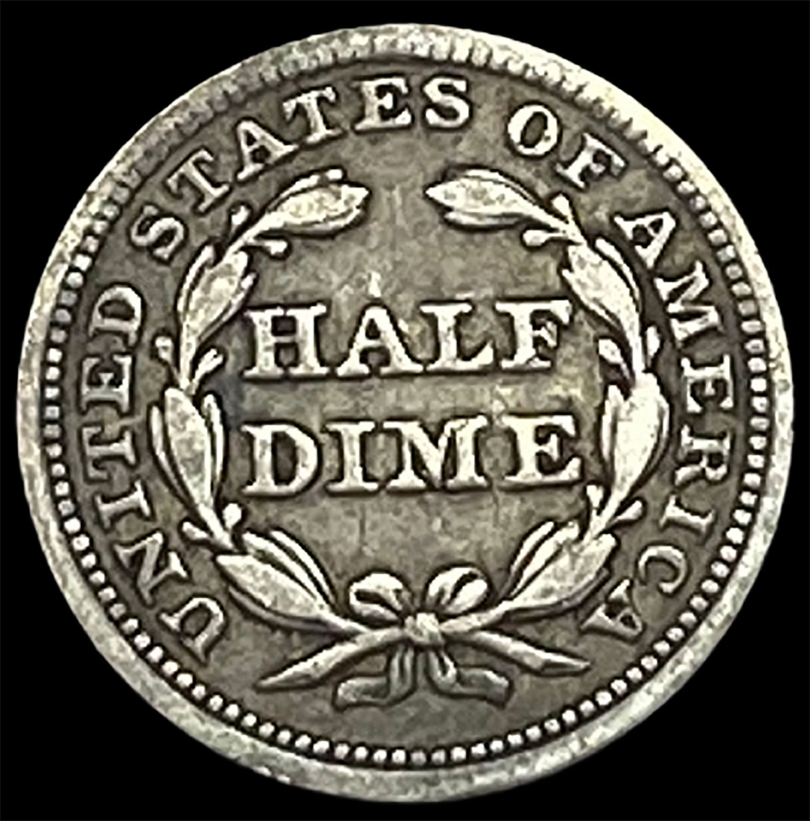 1854 Arrows Seated Liberty Half Dime ABOUT UNCIRCULATED - 2