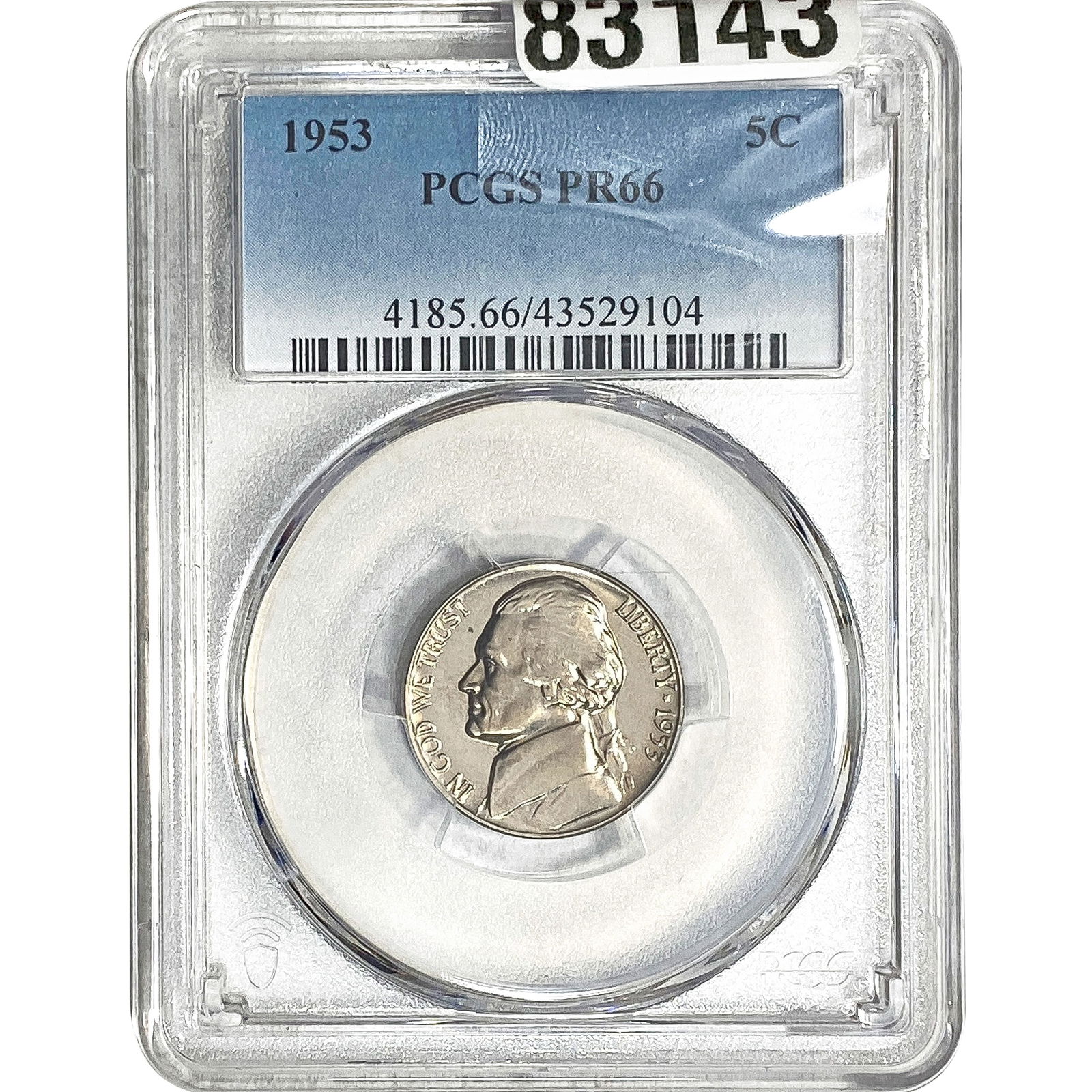 1953 Jefferson Nickel PCGS PR66 (1 of 2)