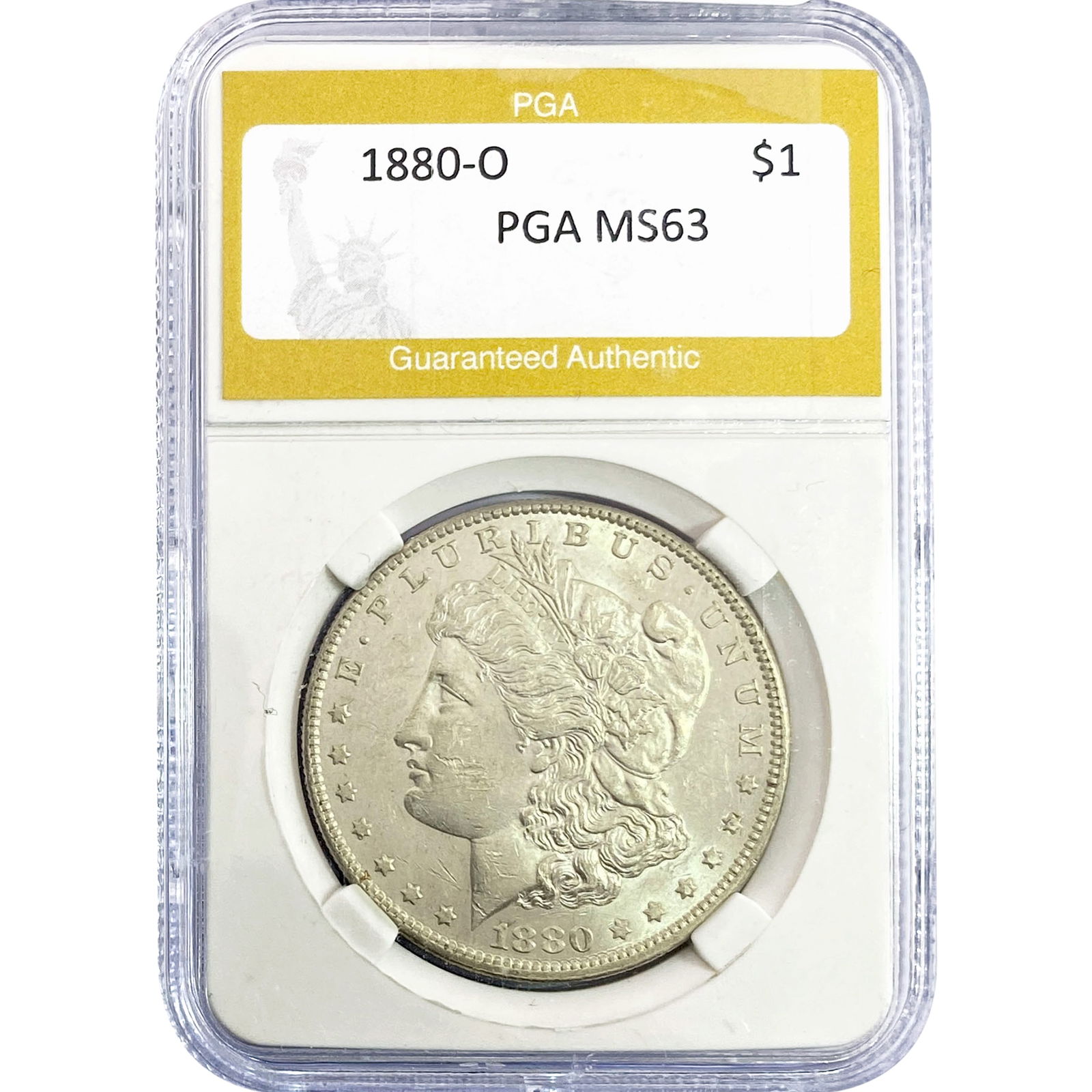 1880-O Morgan Silver Dollar PGA MS63: 1880-O Morgan Silver Dollar PGA MS63