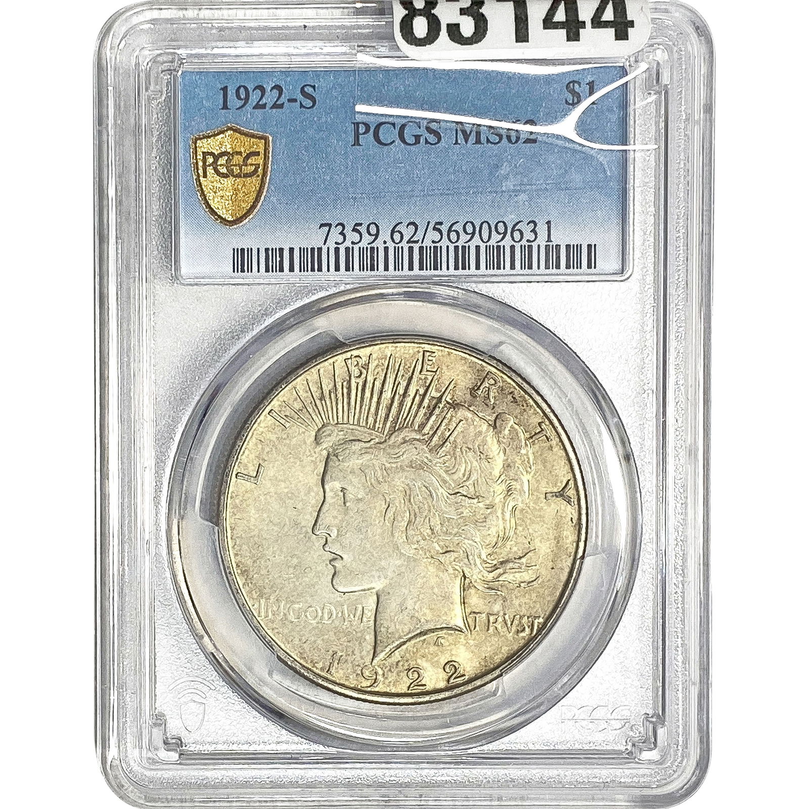 1922-S Silver Peace Dollar PCGS MS62 (1 of 2)
