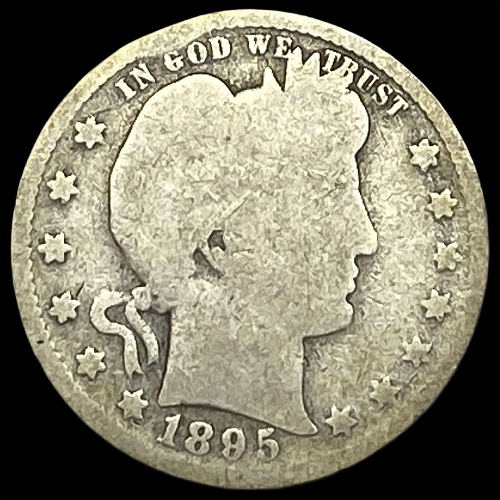 1895-S Silver Barber Quarter NICELY CIRCULATED (1 of 2)