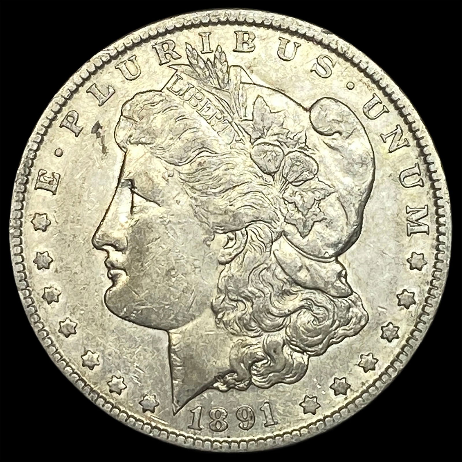 1891-CC Silver Morgan Dollar CLOSELY UNCIRCULATED: 1891-CC Silver Morgan Dollar CLOSELY UNCIRCULATED
