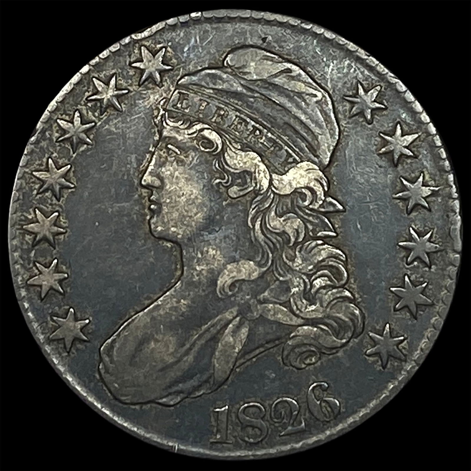 1826 Capped Bust Half Dollar NEARLY UNCIRCULATED: 1826 Capped Bust Half Dollar NEARLY UNCIRCULATED