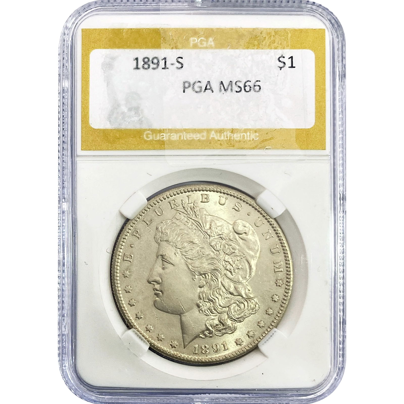 1891-S Morgan Silver Dollar PGA MS66 (1 of 2)