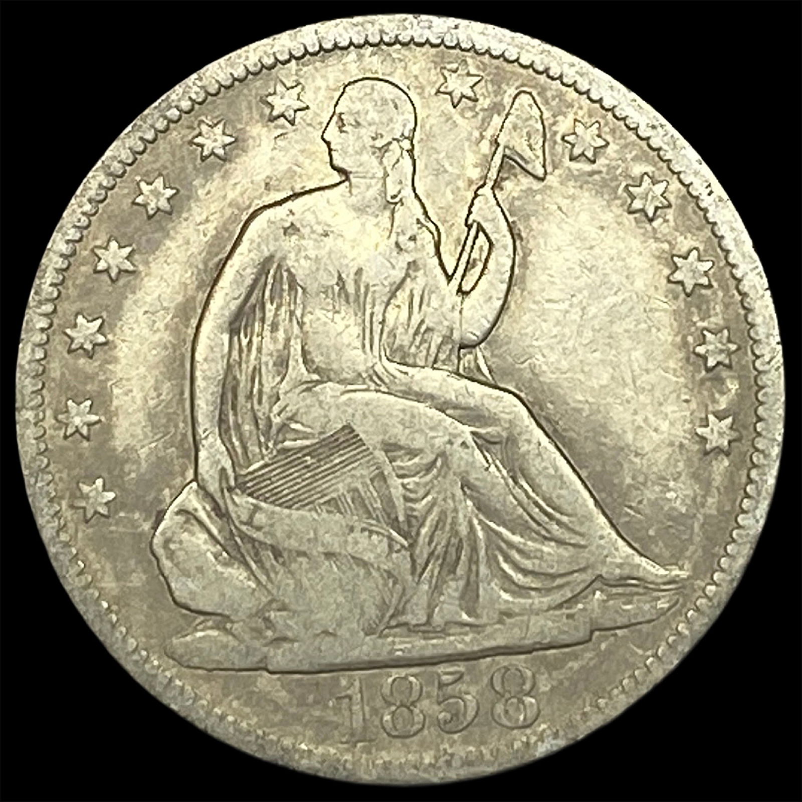 1858-S Silver Half Dollar LIGHTLY CIRCULATED (1 of 2)