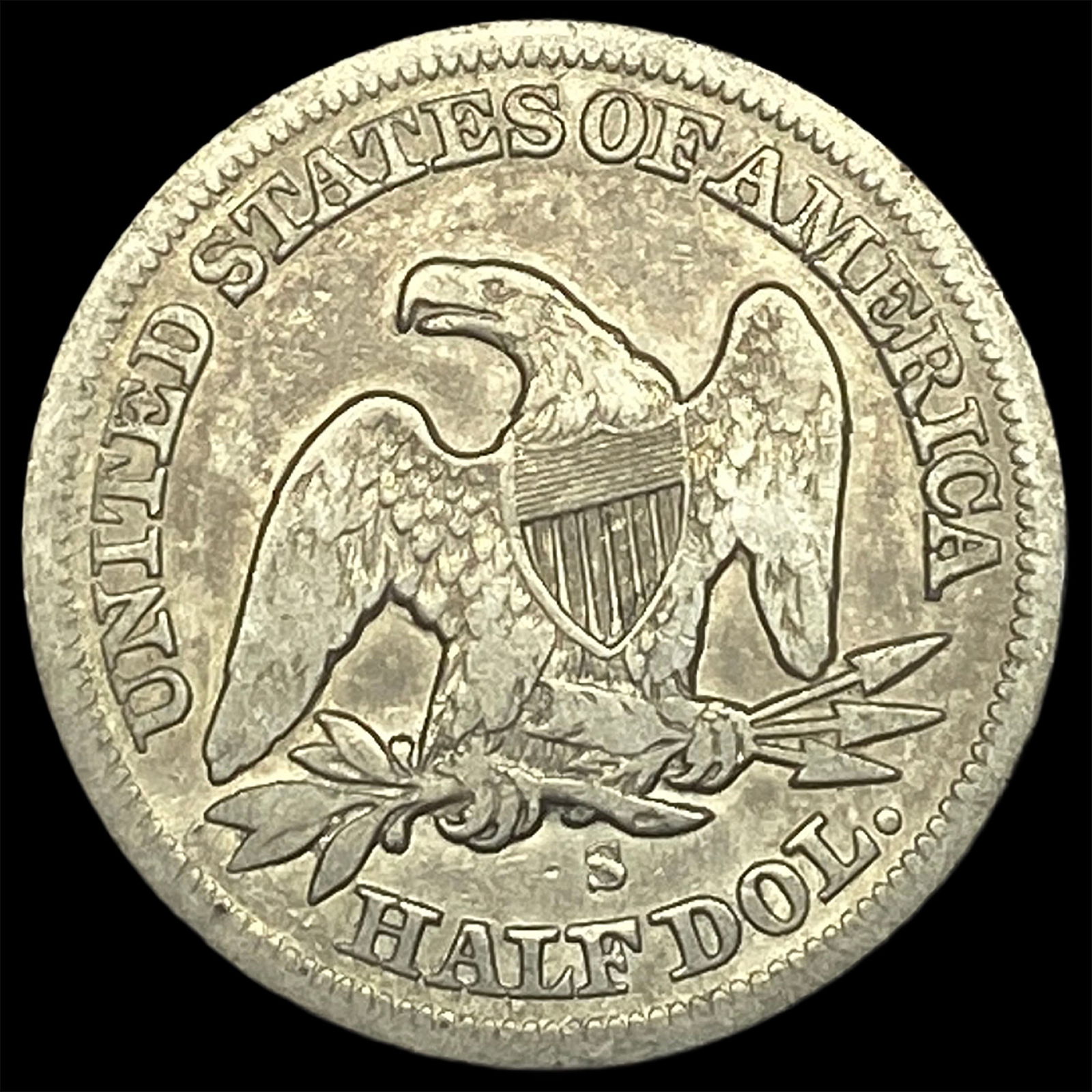 1858-S Silver Half Dollar LIGHTLY CIRCULATED - 2