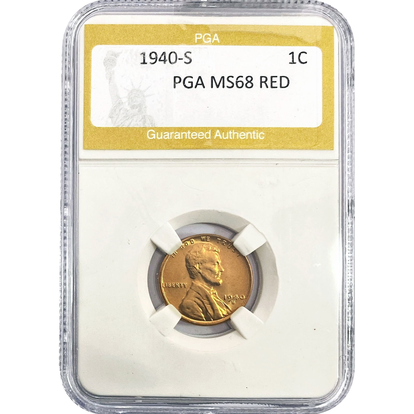 1940-S Wheat Cent PGA MS68 RED (1 of 2)