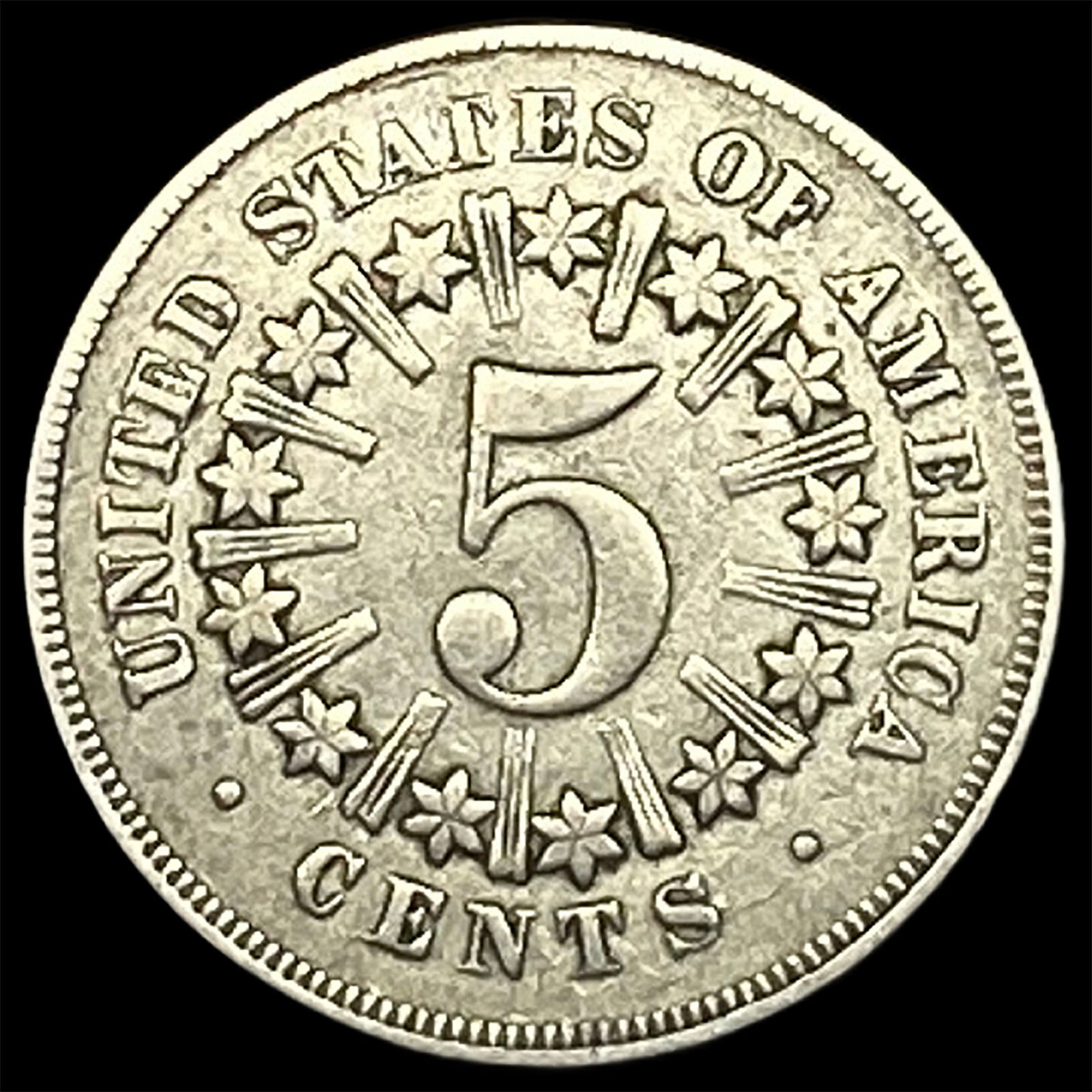 1866 Shield Nickel LIGHTLY CIRCULATED - 2