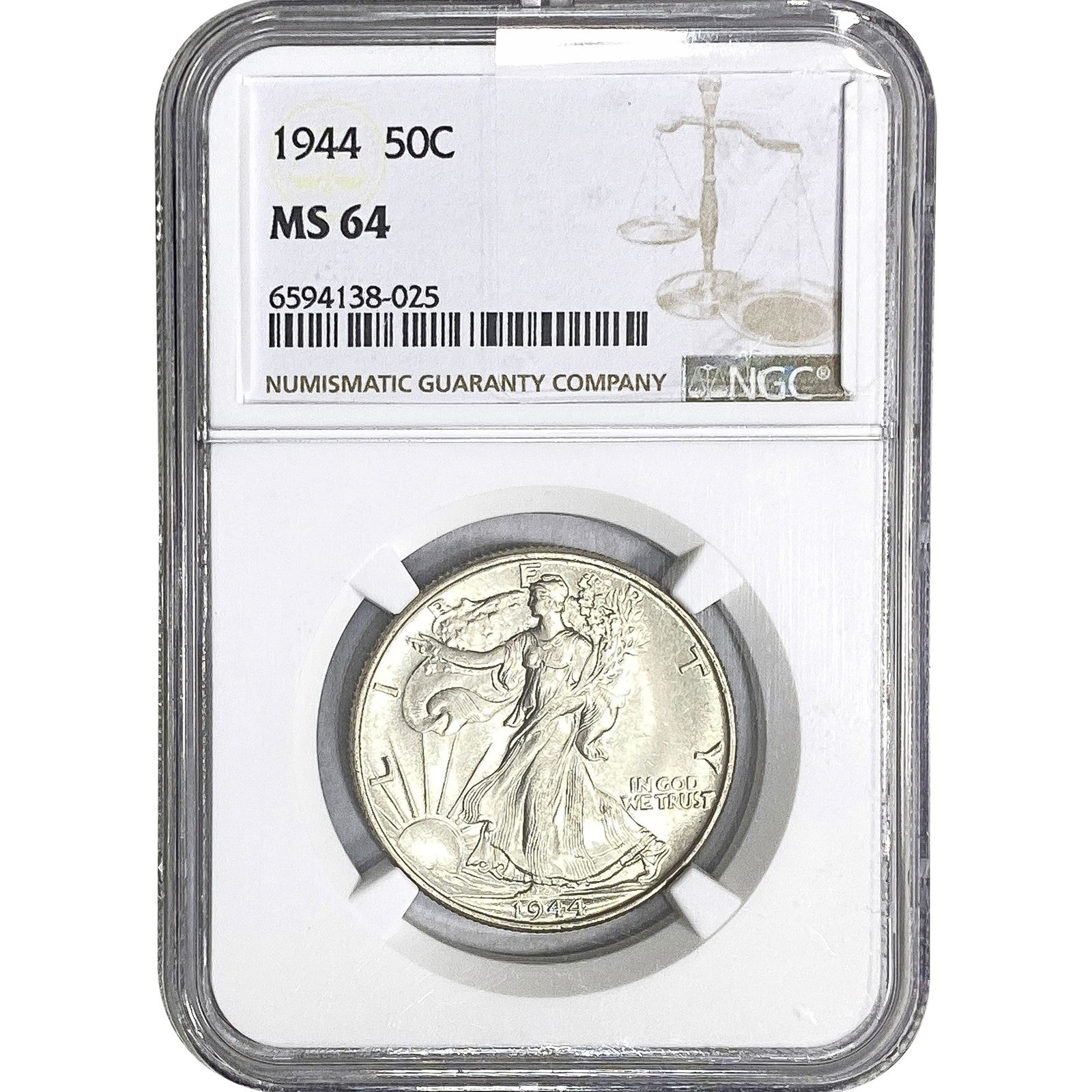 1944 Walking Liberty Half Dollar ANACS MS64 (1 of 2)