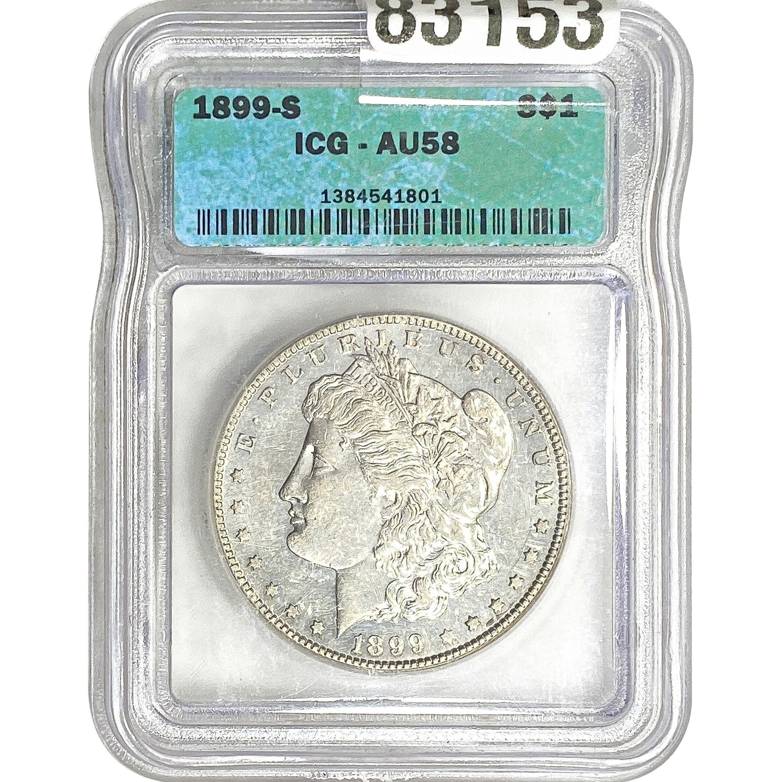 1899-S Morgan Silver Dollar ICG AU58 (1 of 2)