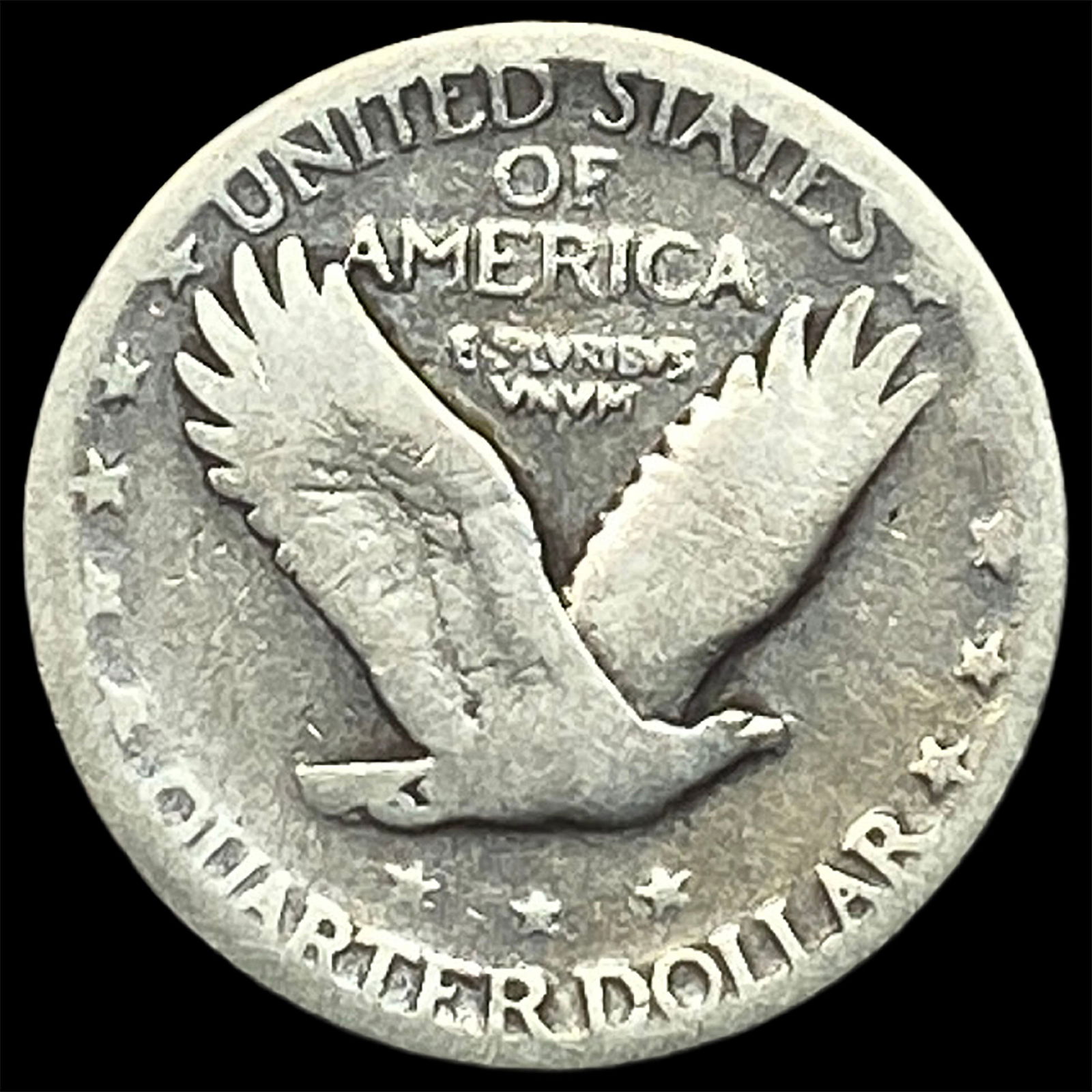 1927-S Silver Standing Liberty Quarter NICELY CIRCULATED - 2