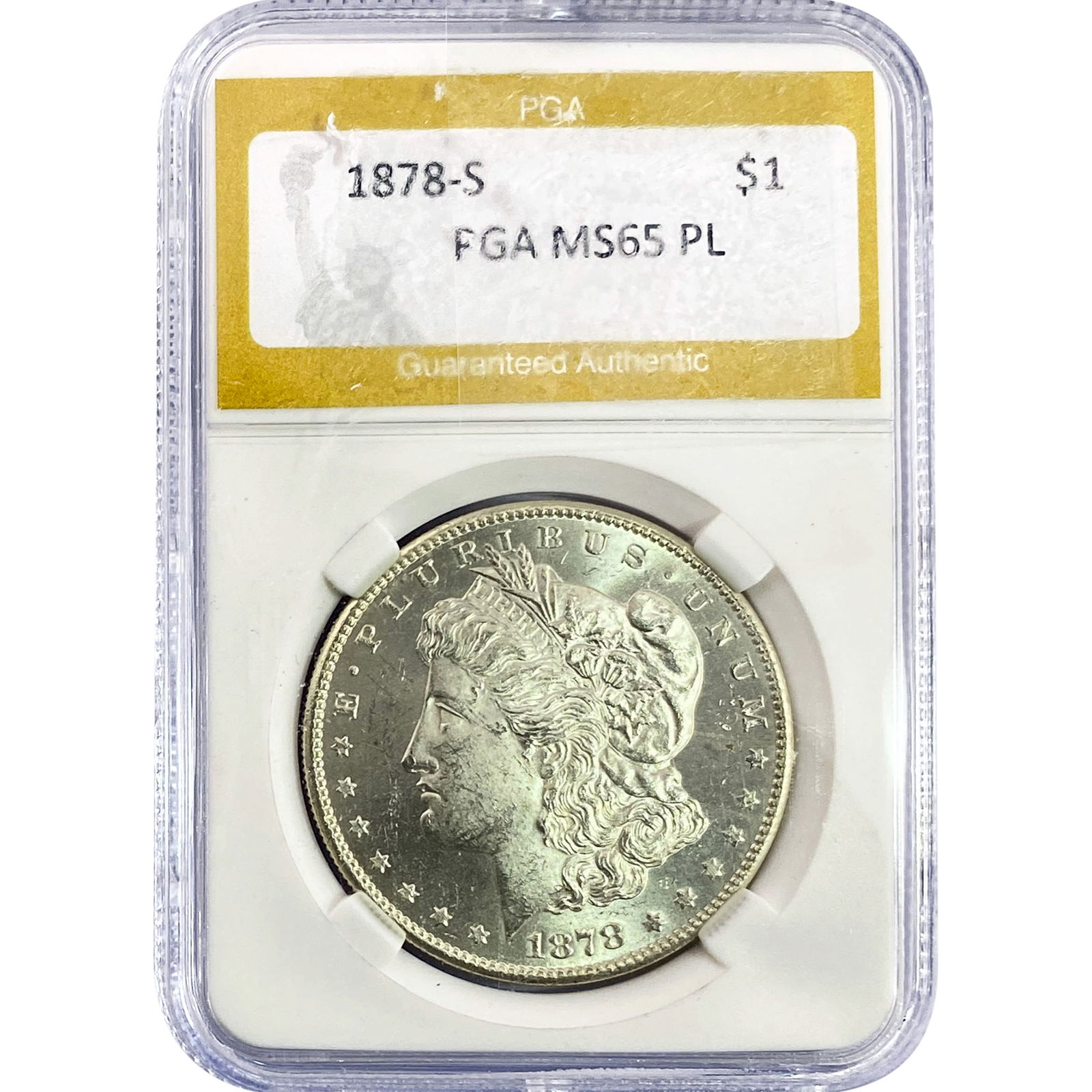 1878-S Morgan Silver Dollar PGA MS65 PL (1 of 2)