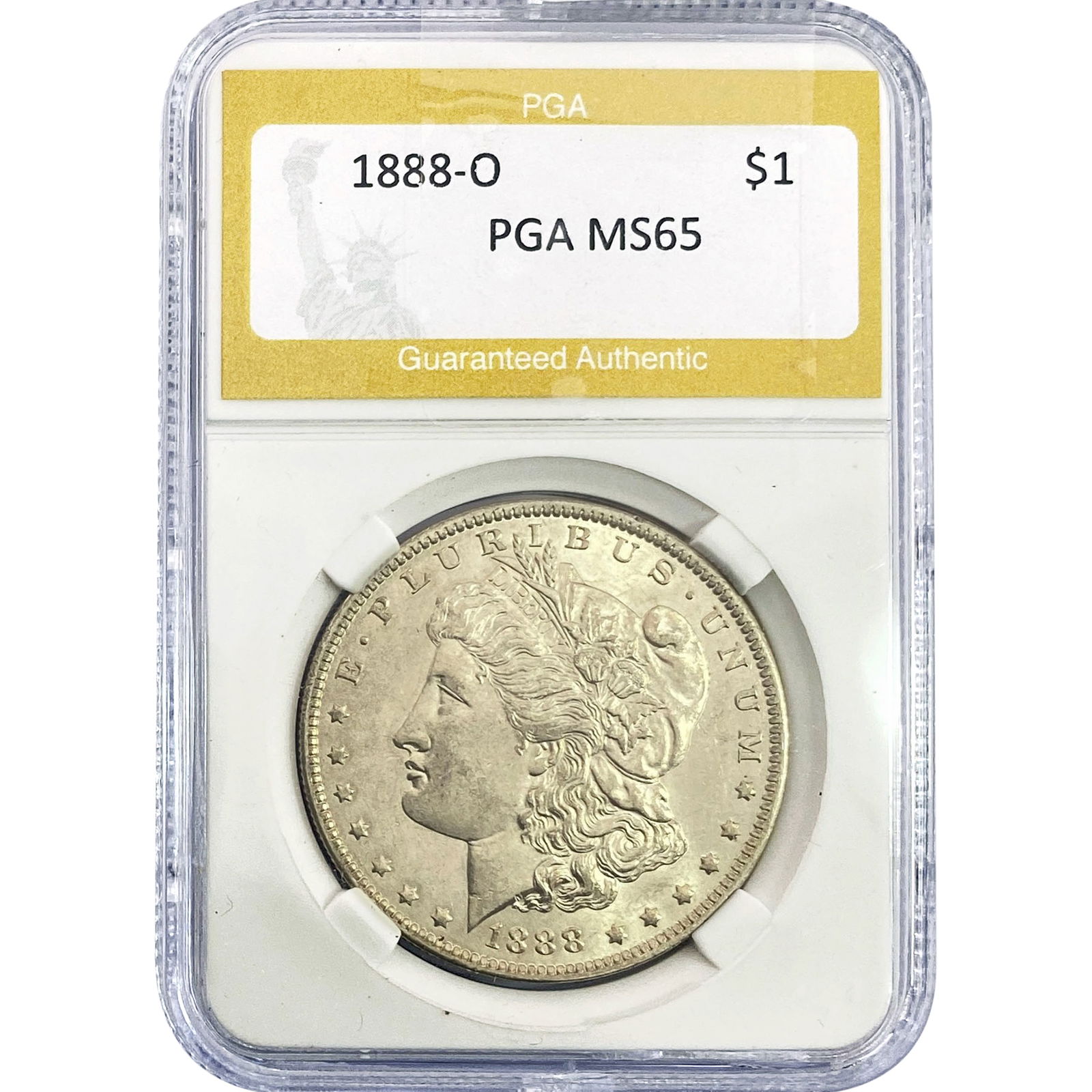 1888-O Morgan Silver Dollar PGA MS65: 1888-O Morgan Silver Dollar PGA MS65