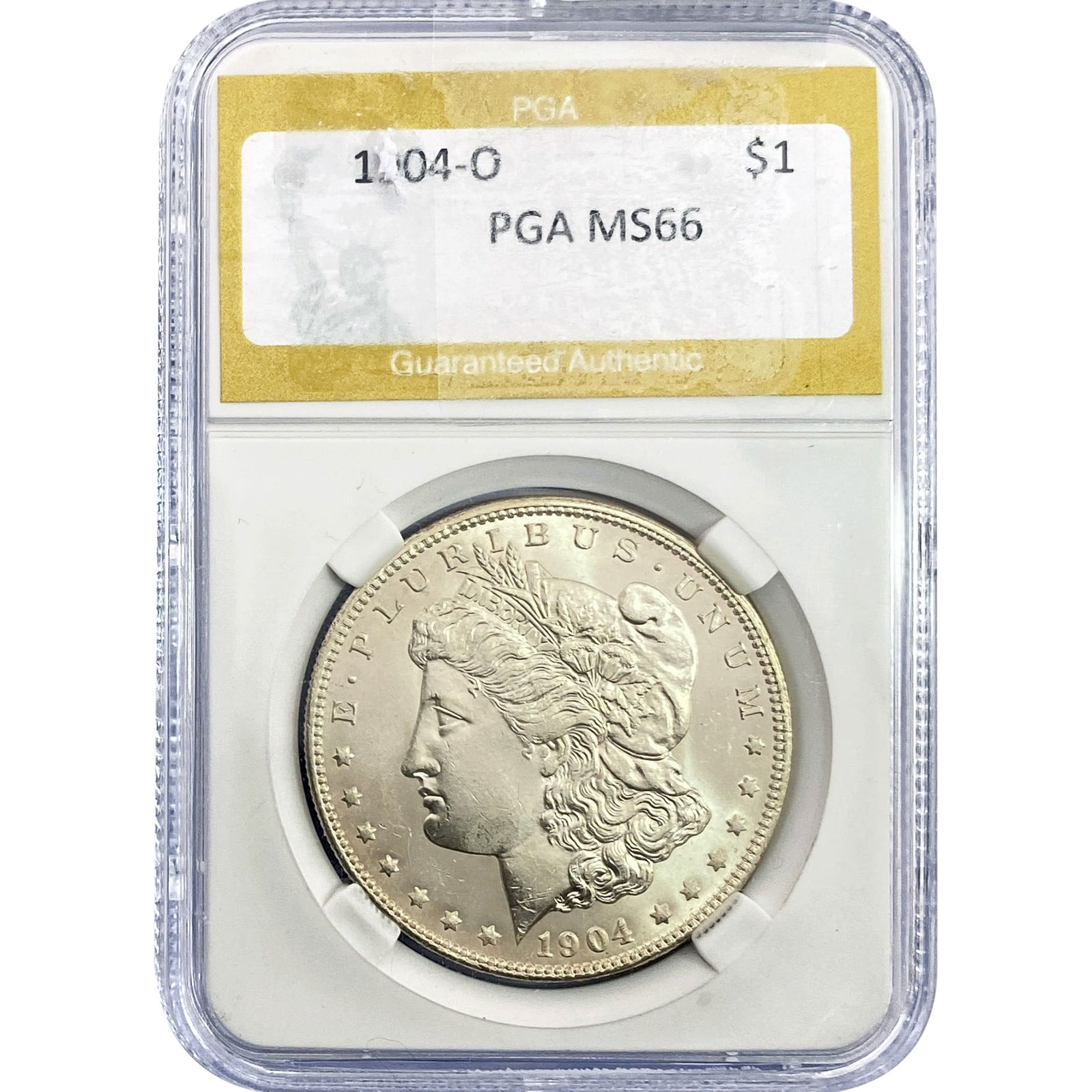 1904-O Morgan Silver Dollar PGA MS66: 1904-O Morgan Silver Dollar PGA MS66