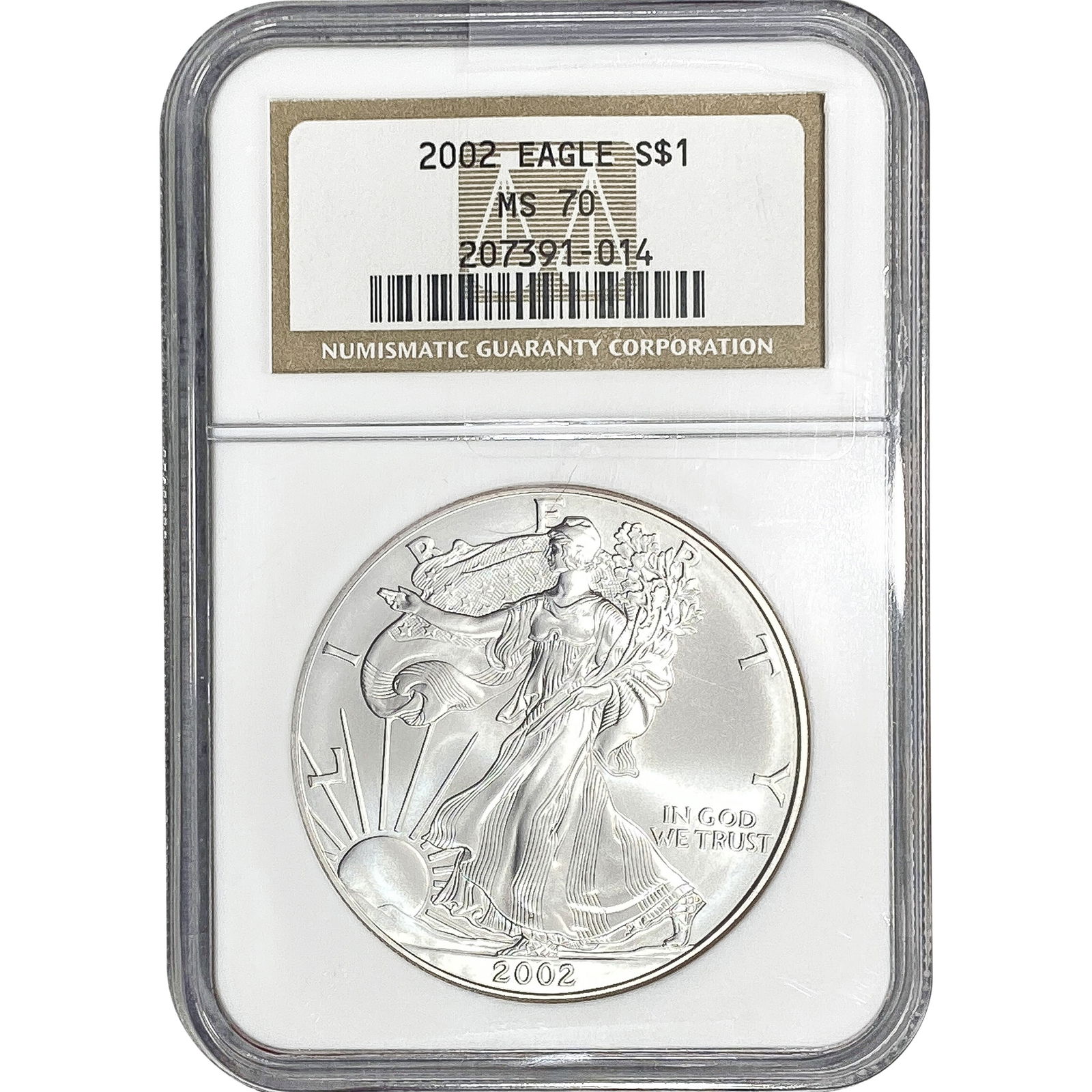 2002 Silver Eagle NGC MS70 (1 of 2)