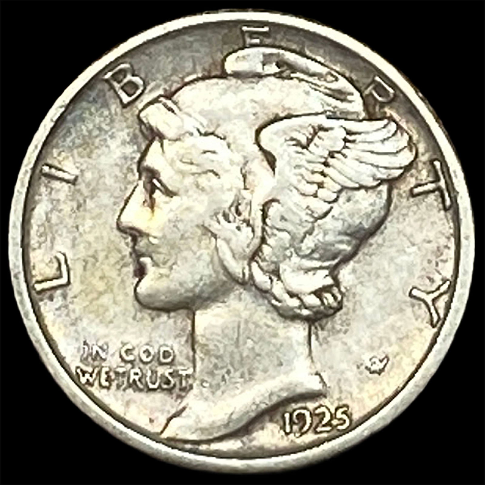 1925-S Silver Mercury Dime CLOSELY UNCIRCULATED (1 of 2)