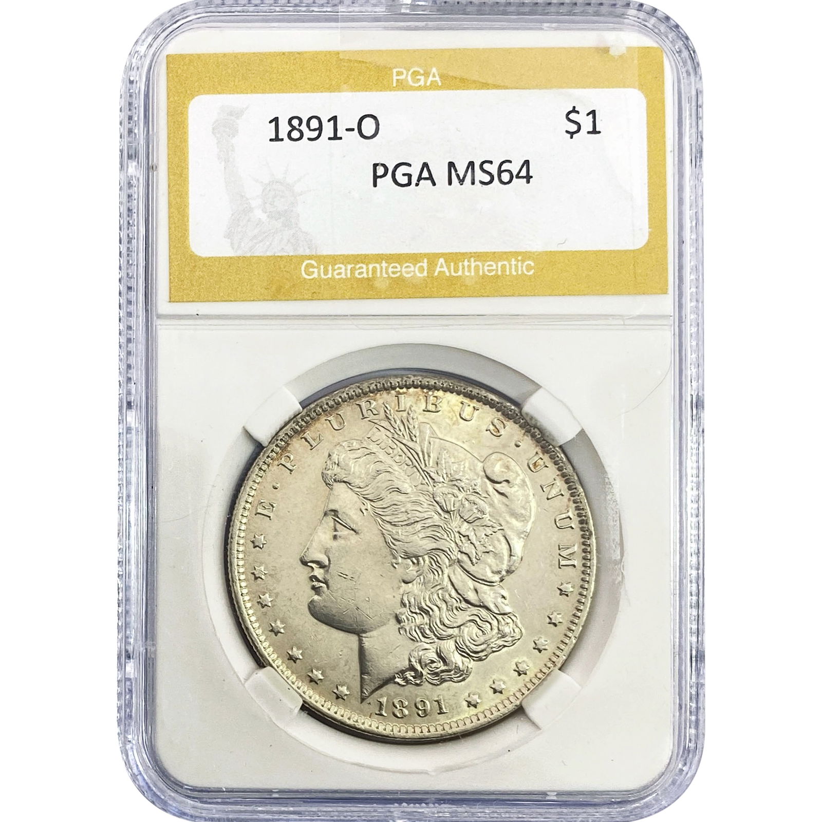 1891-O Morgan Silver Dollar PGA MS64 (1 of 2)