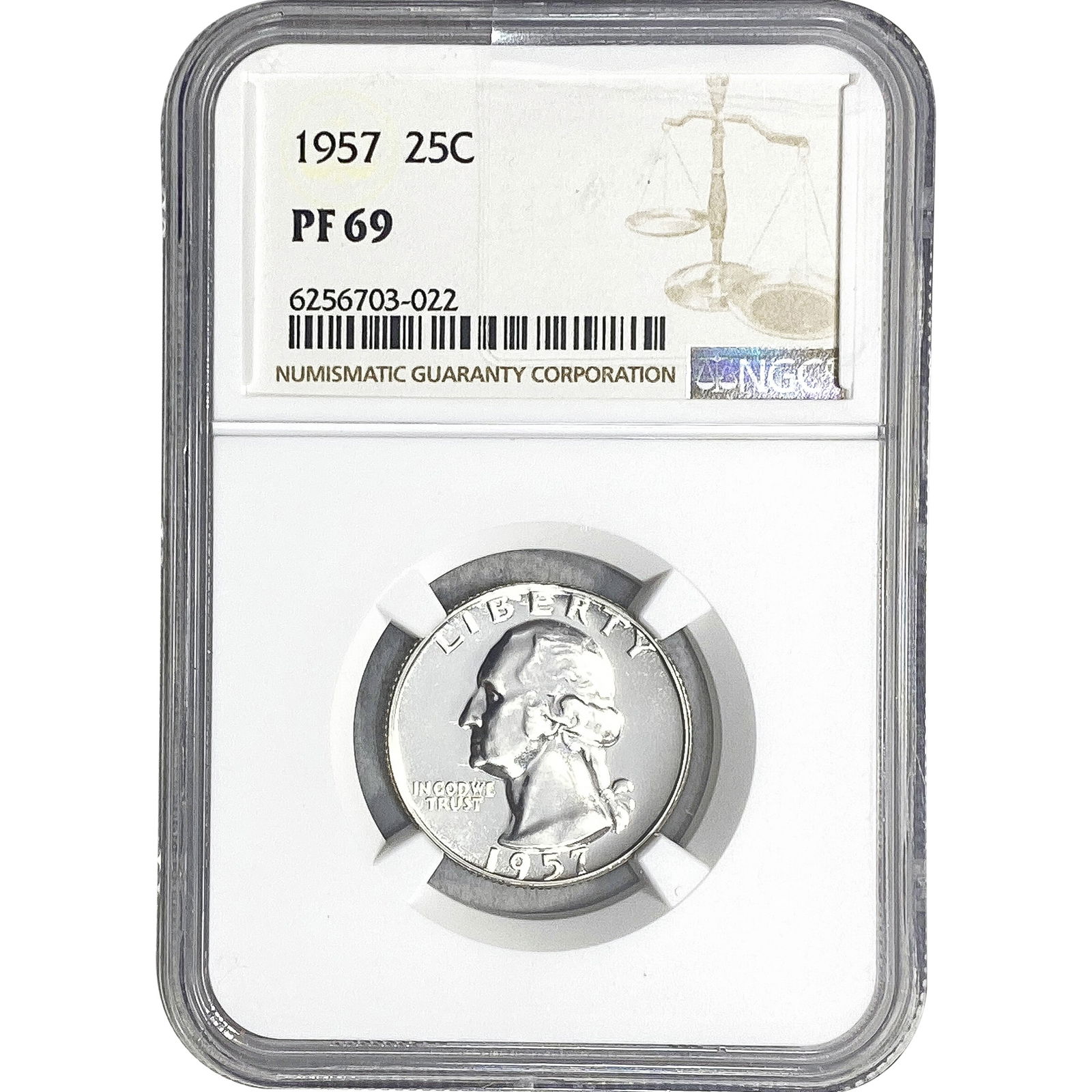 1957 Washington Silver Quarter NGC PF69: 1957 Washington Silver Quarter NGC PF69